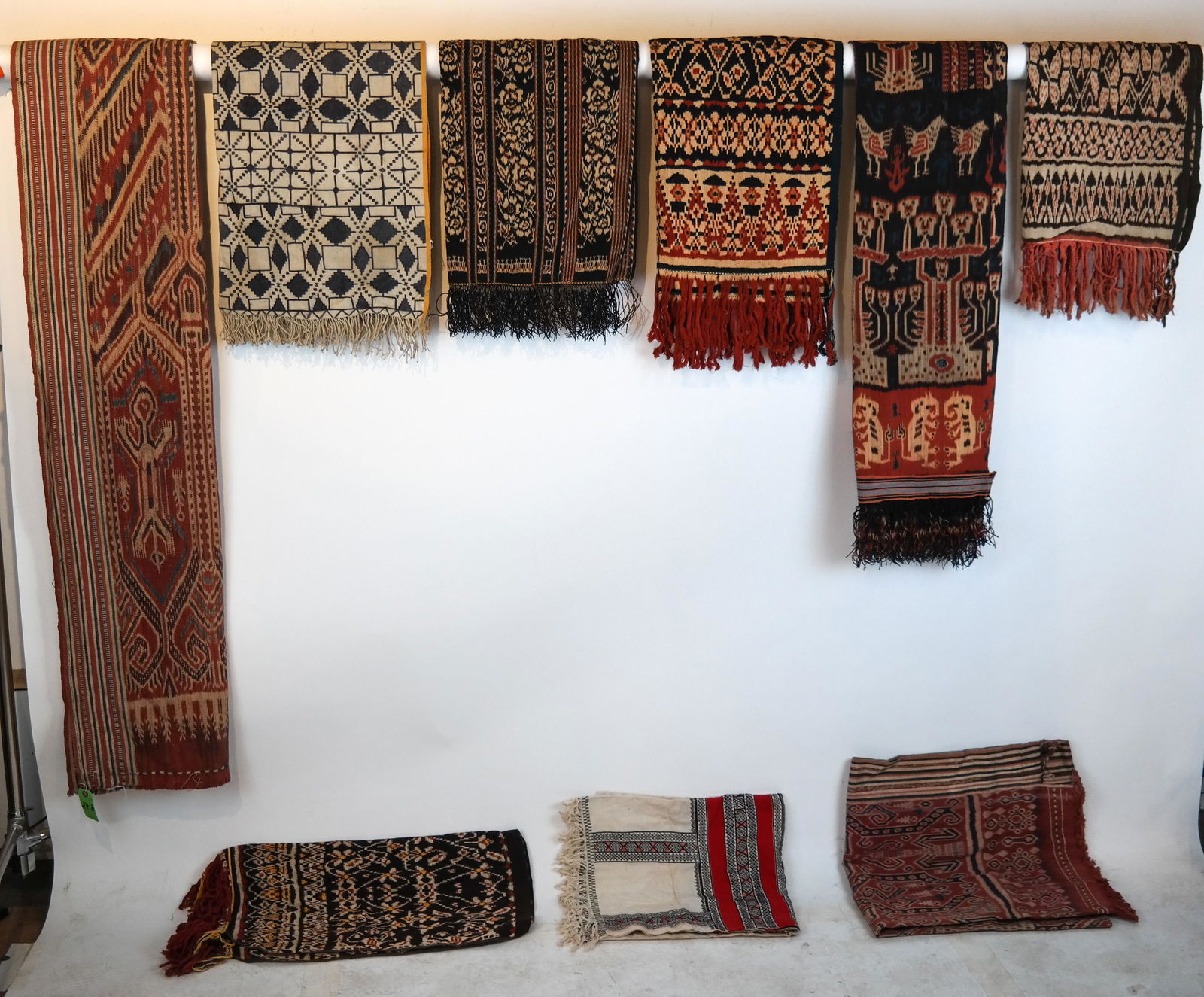 Lot of Mostly Ikat Woven Textiles, Others (10) (1 of 18)