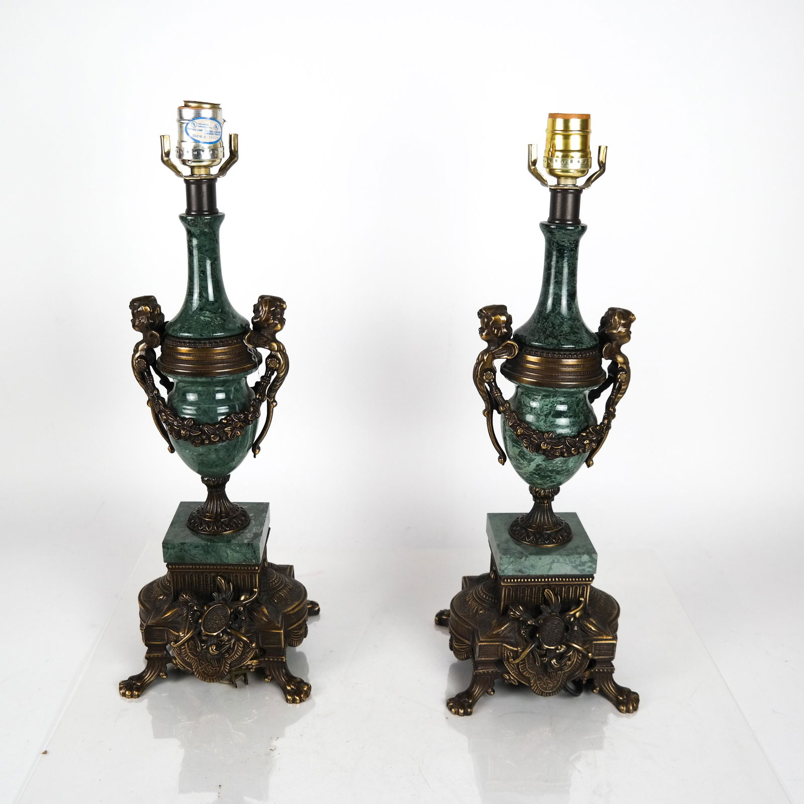 Pair Marble and Bronze Lamps (1 of 7)