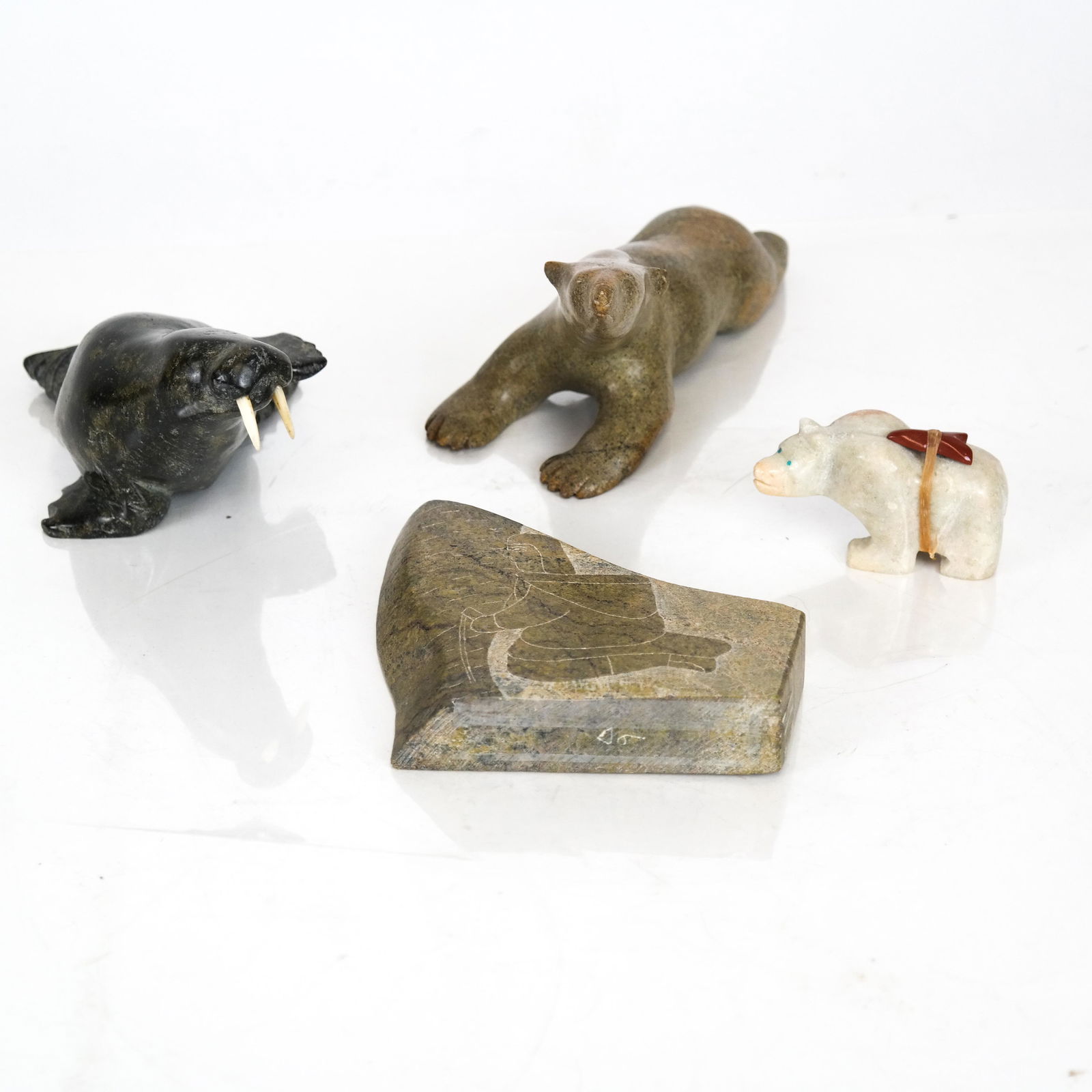 4 Iqaluit & Other Soapstone Carvings (1 of 7)