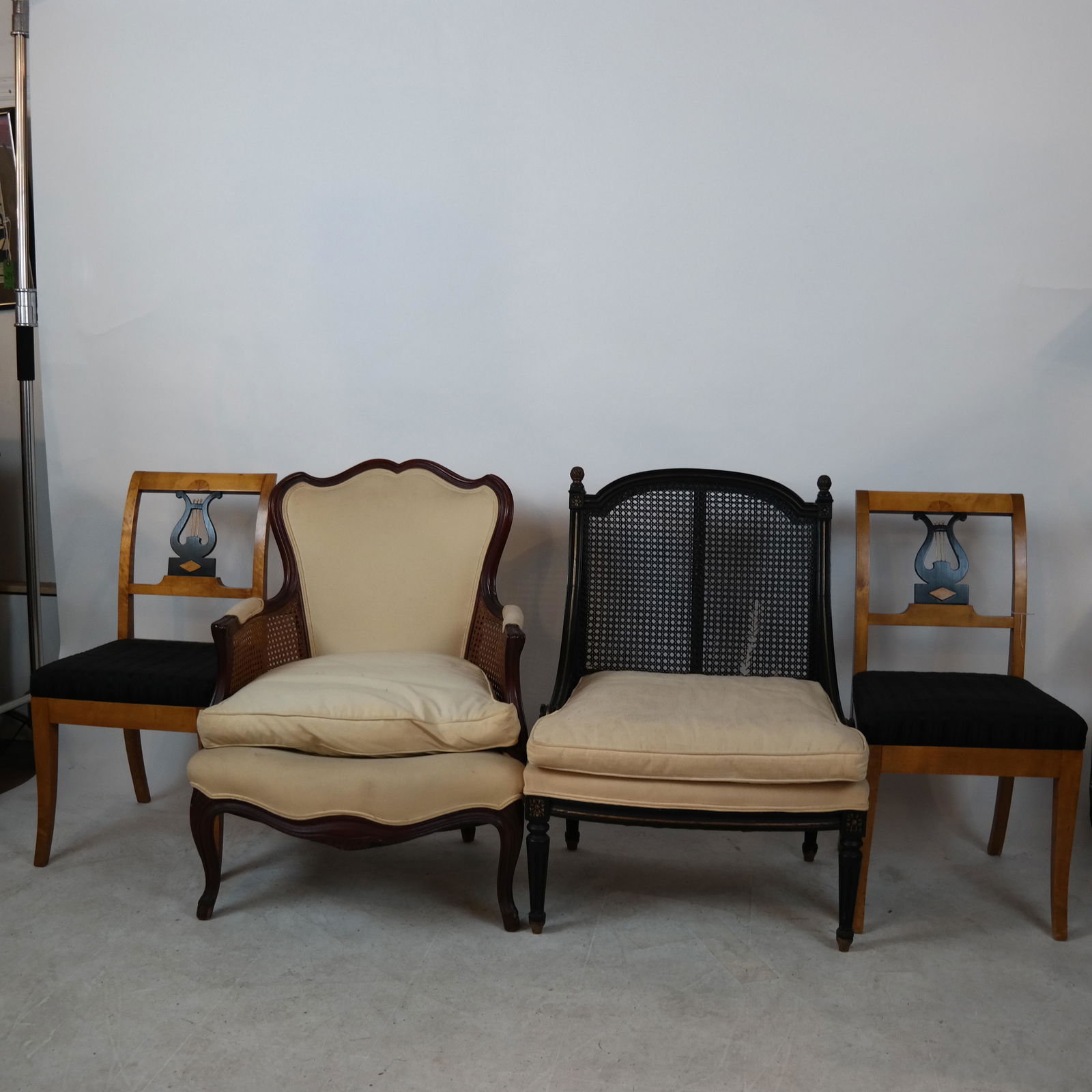Pair of Biedermeier-Style Chairs, Two Others (1 of 6)
