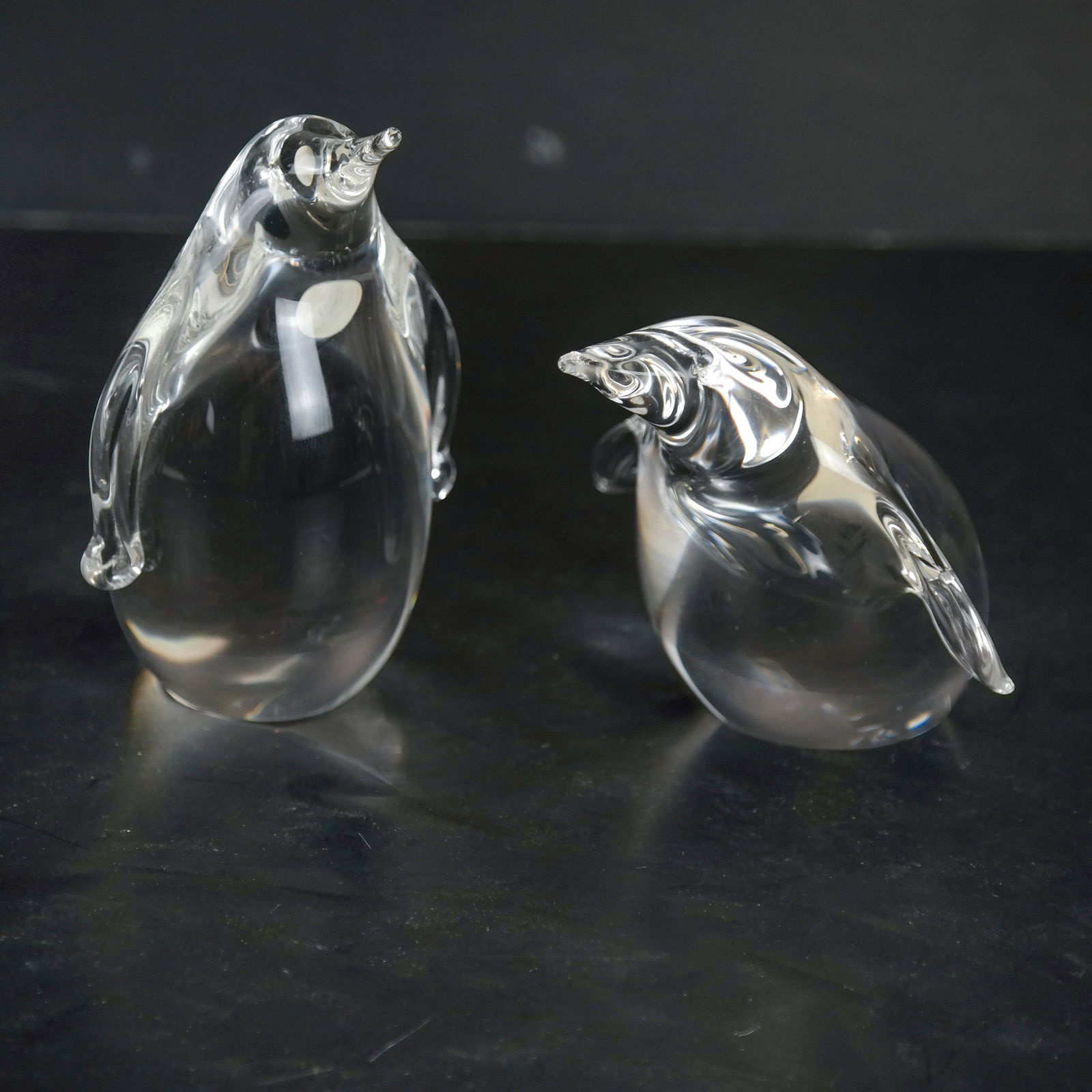 2 Steuben Crystal Mini Penguins (1 of 6)