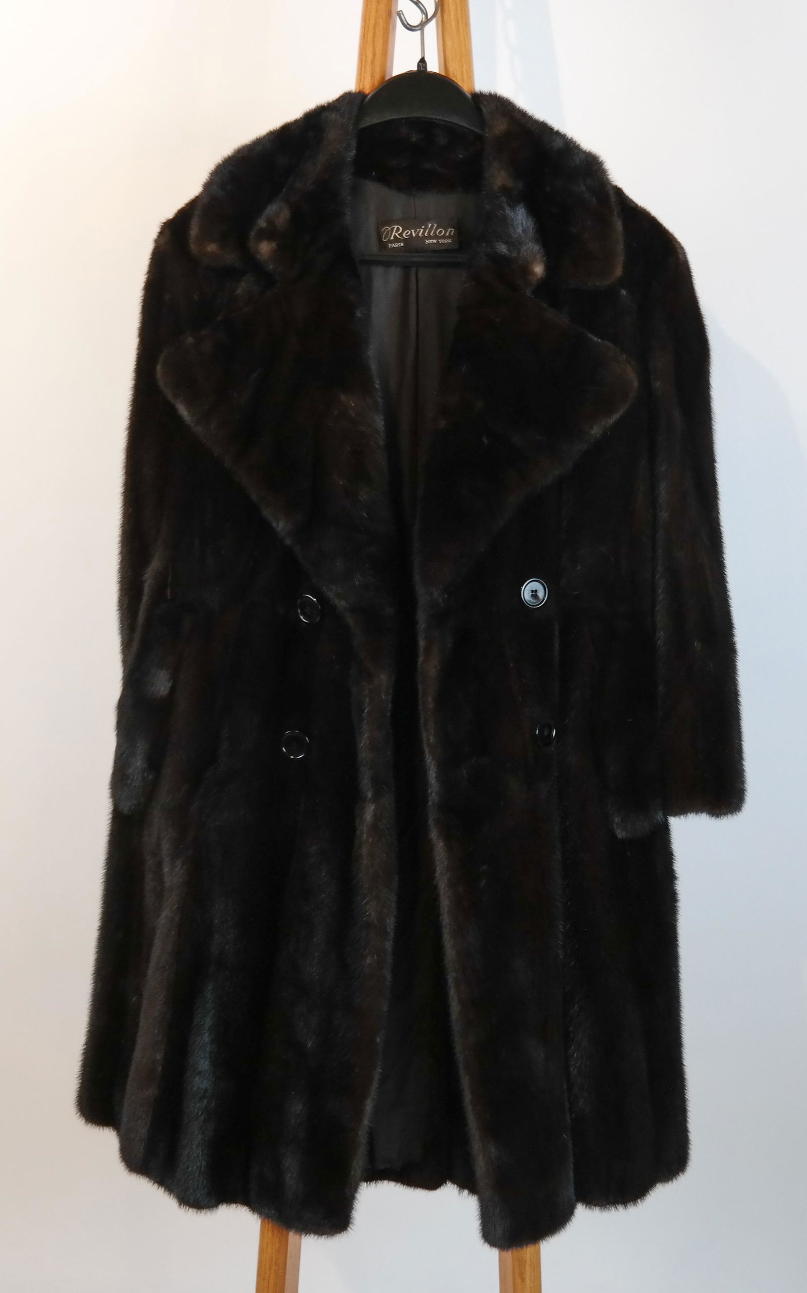 Revillon Full-Length Dark Brown Mink Coat (1 of 7)