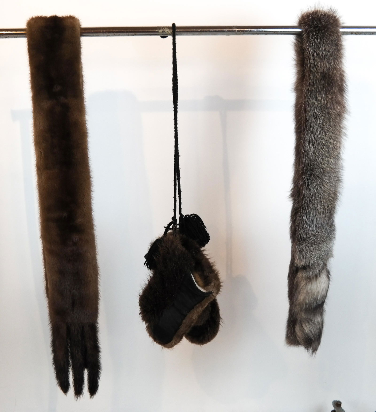 Two Fur Stoles & Pair of Fur Mittens (1 of 12)