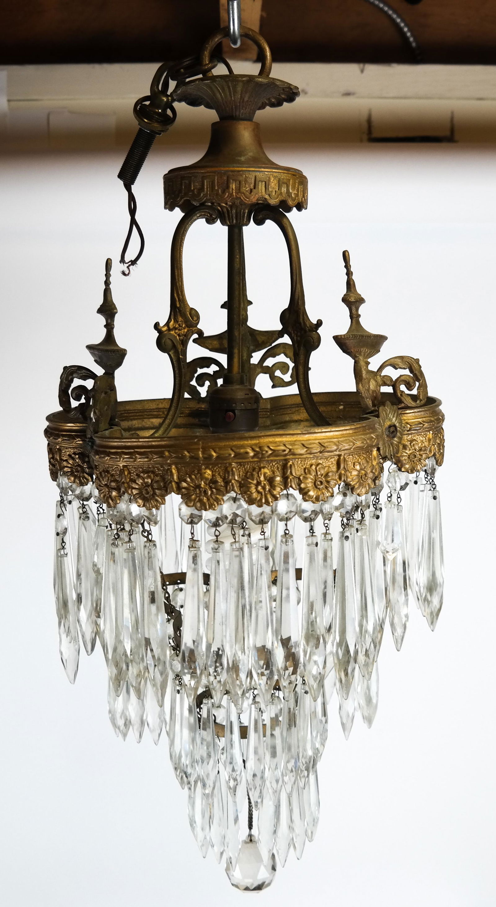 Bronze & Crystal Chandelier (1 of 7)