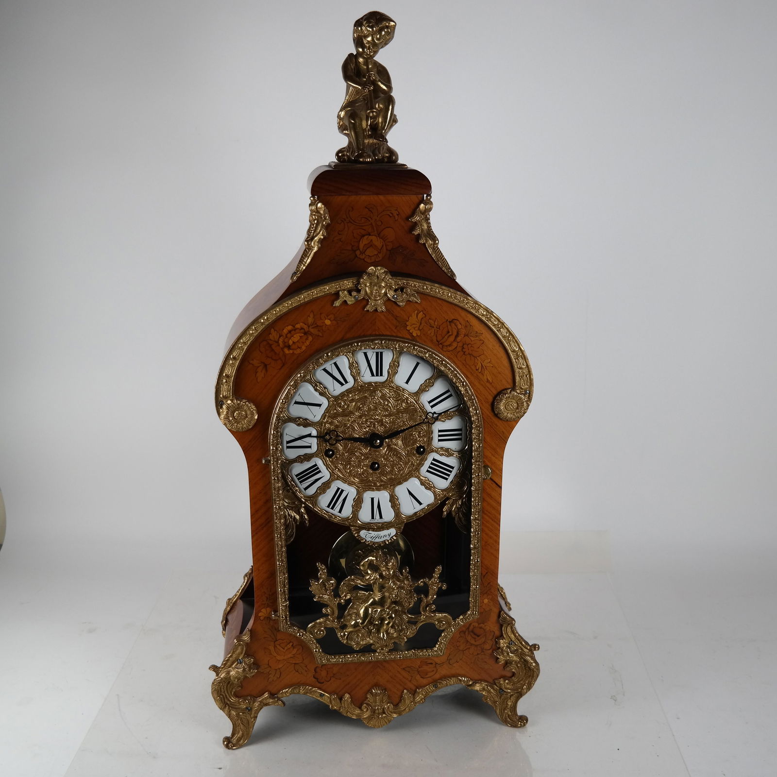 Marquetry Inlaid Mantel Clock (1 of 13)