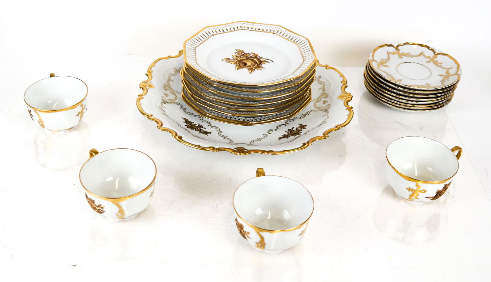 German Porcelain Cups, Saucers, Plates (25) (1 of 12)
