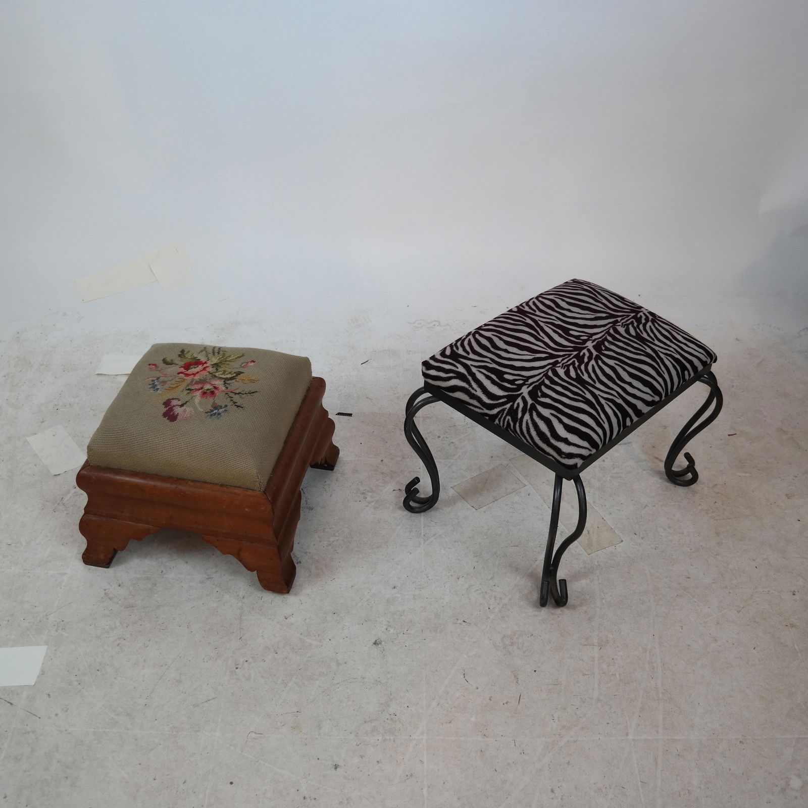 Two Footstools - Contemporary and Antique (1 of 7)