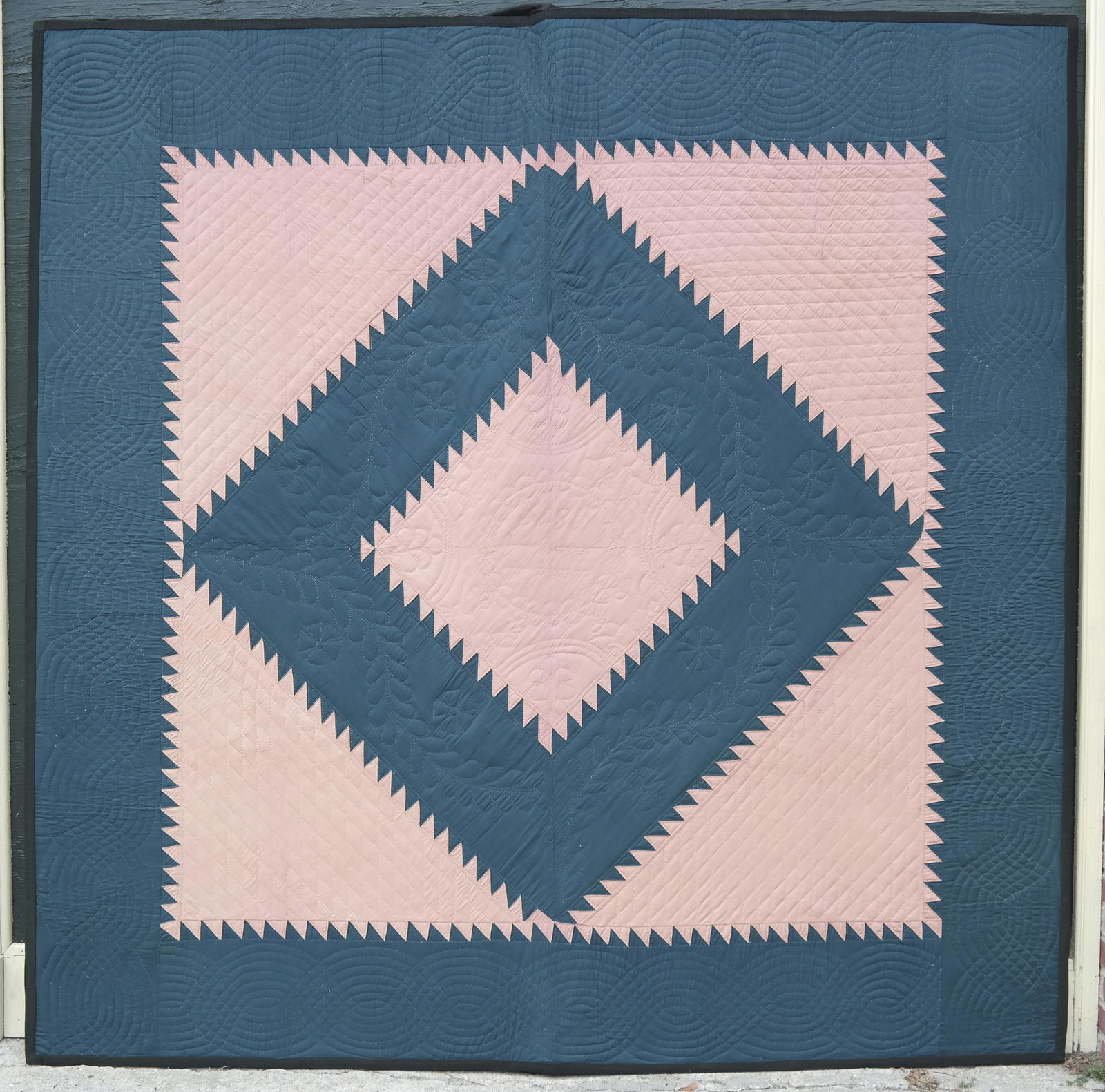 Large Amish Quilt Mounted to Frame (1 of 5)