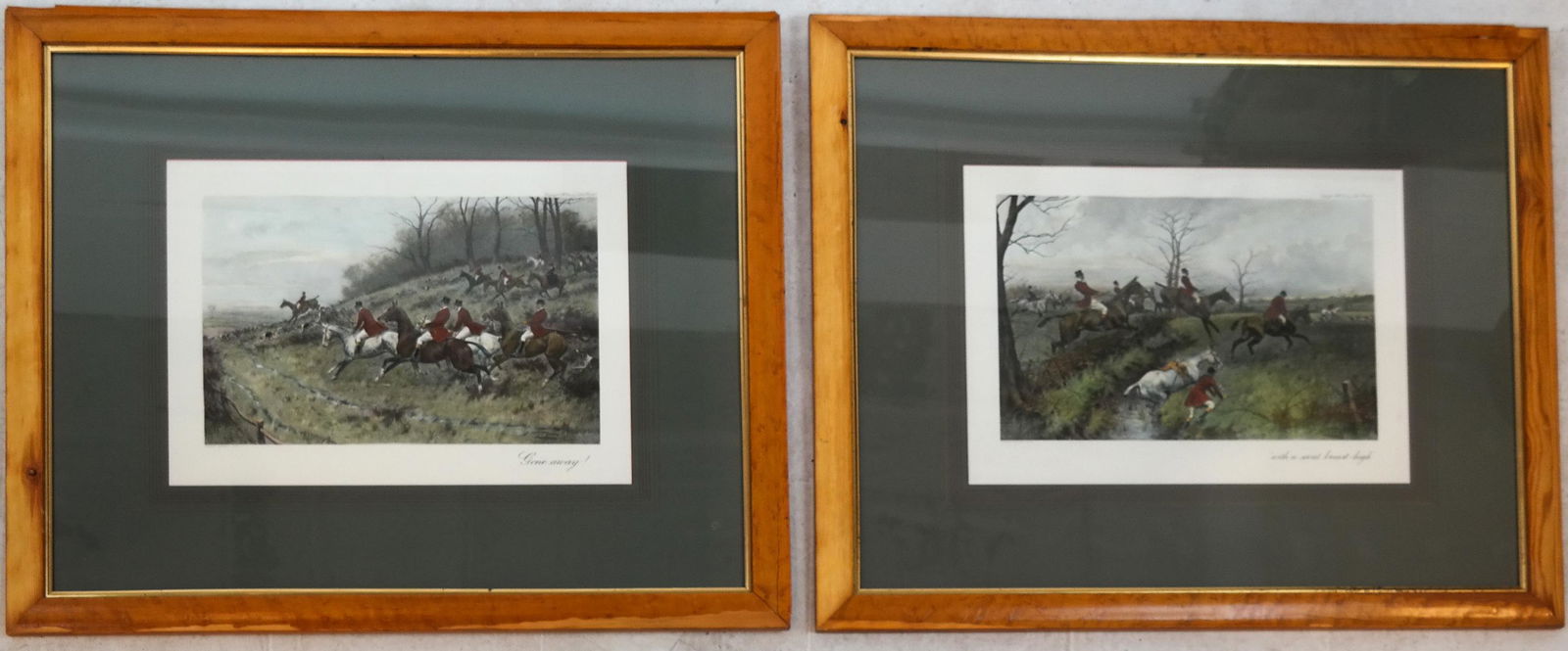 George WRIGHT: Fox Hunting - Pair of Lithographs (1 of 8)