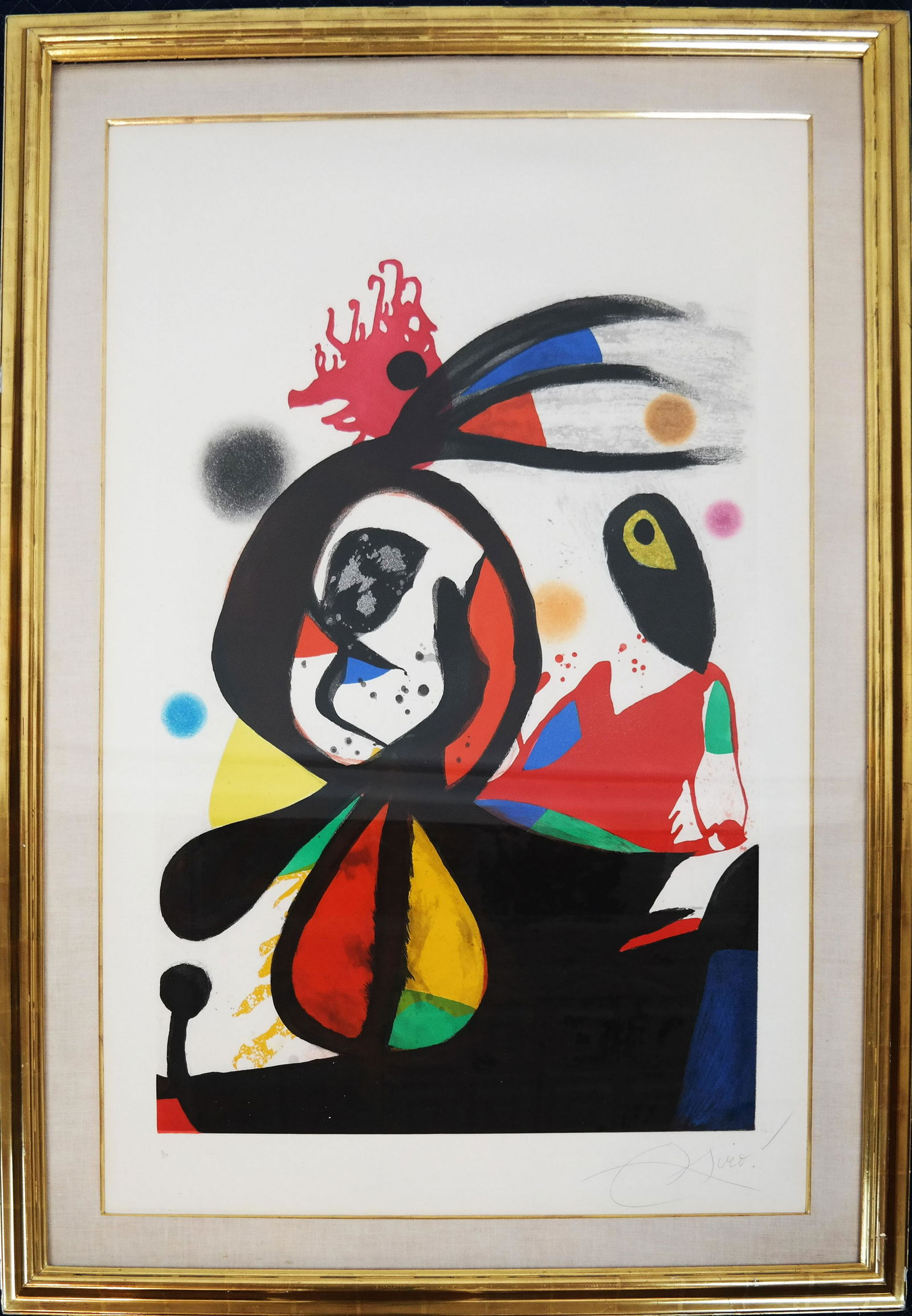 Joan MIRO: "L'Aigrette Rouge" Ed. 29/50 1976 Etching (1 of 9)