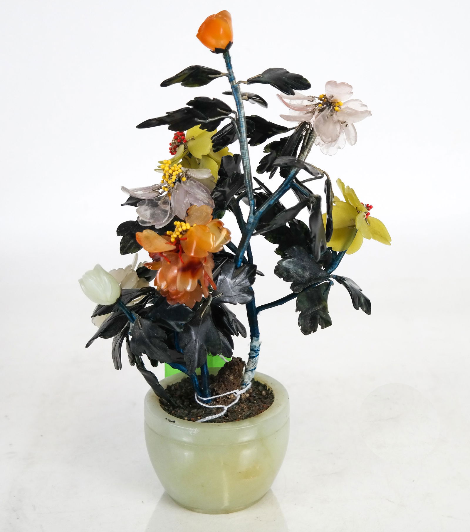 Chinese Jade Bonsai Flowers in Jade Pot (1 of 7)