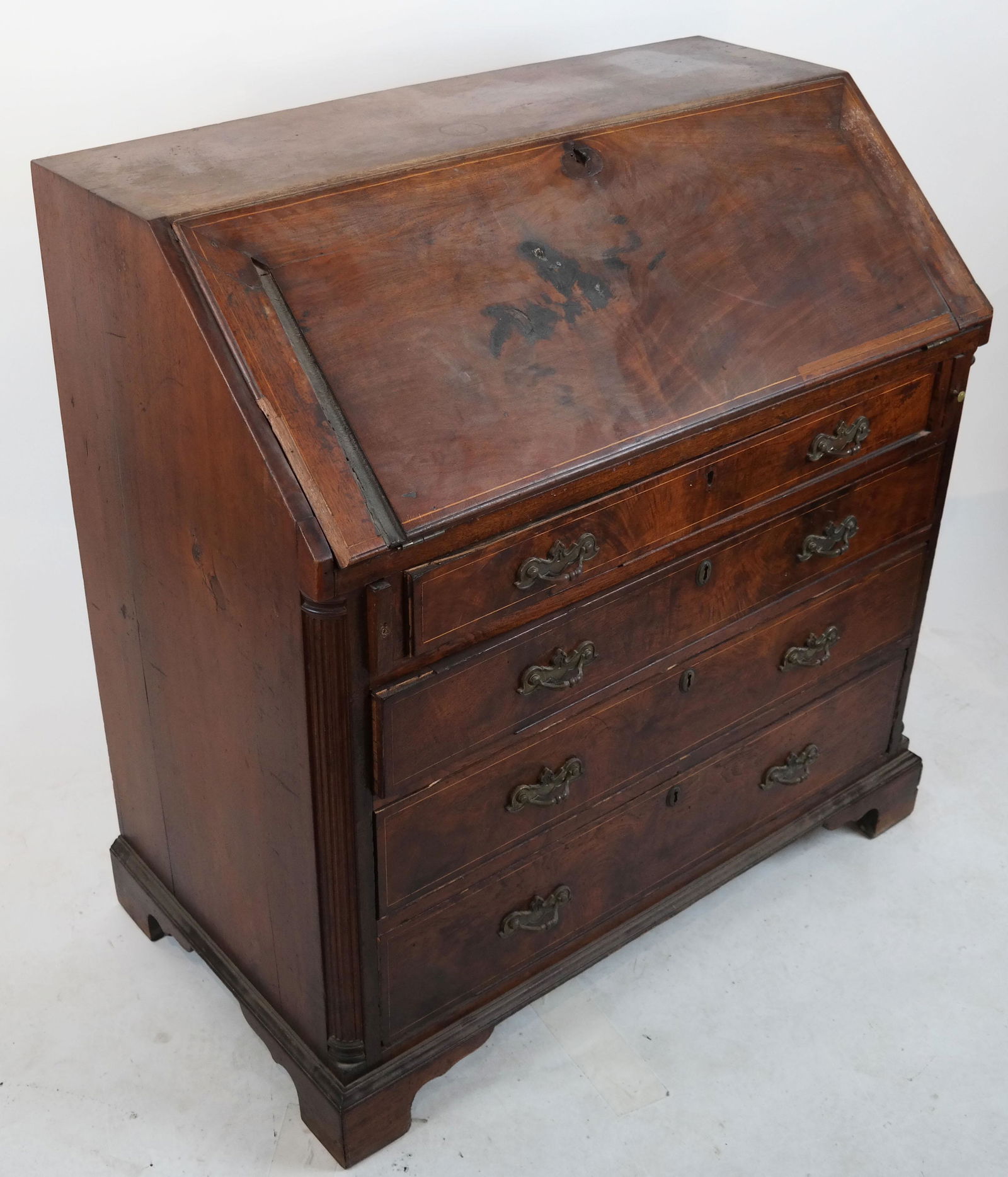 Antique English Mahogany Slant Desk (1 of 8)