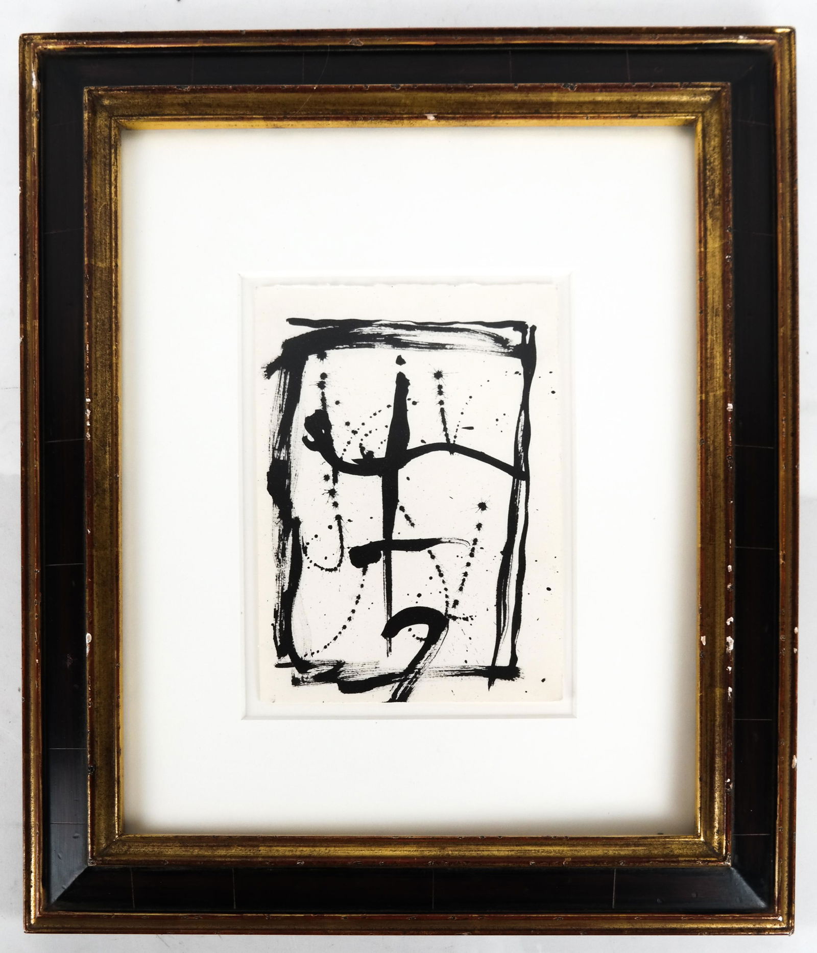 Marko (Sasha) PANKOVICH: Abstract - Ink: Marko (Sasha) Pankovich, abstract in ink. [Art: 9 x 6 1/2 inches; Frame: 20 x 16 3/4 inches]. In good condition.