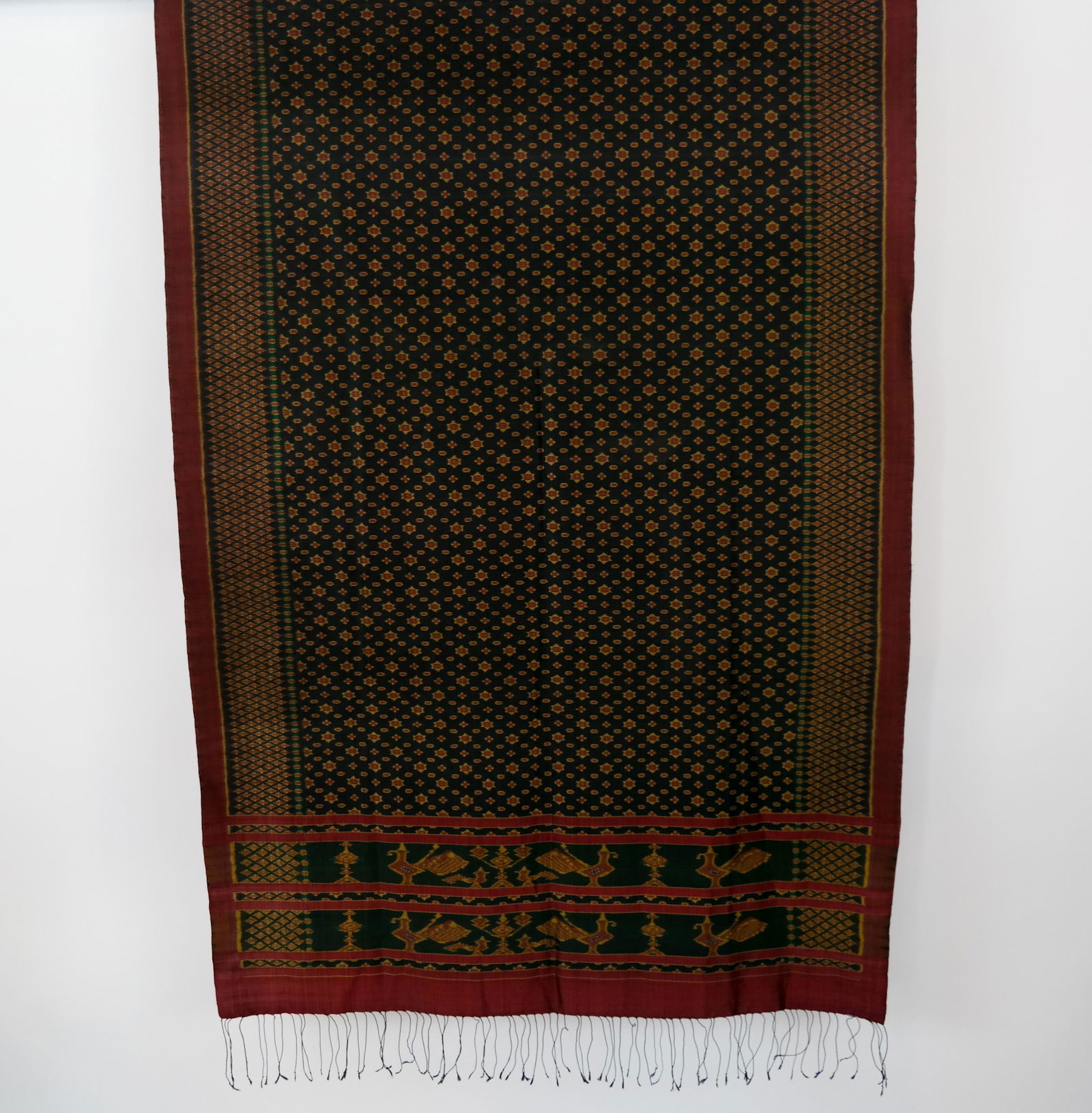 Ikat-Dyed Silk Asian Stole (1 of 4)