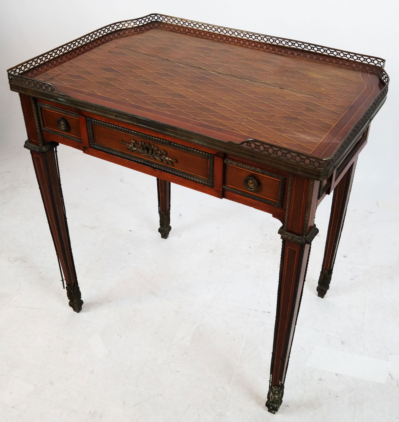 French-Style Parquetry Design Table/Desk (1 of 10)