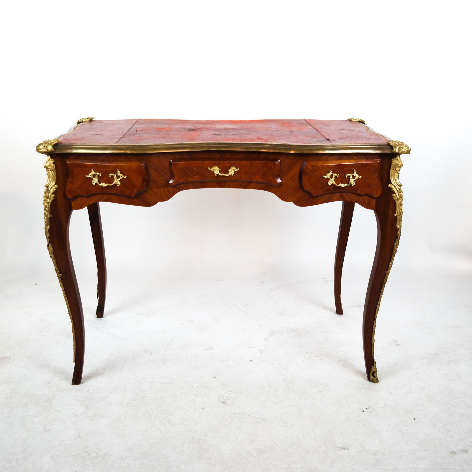 French Bronze & Leather Bureauplat (1 of 9)