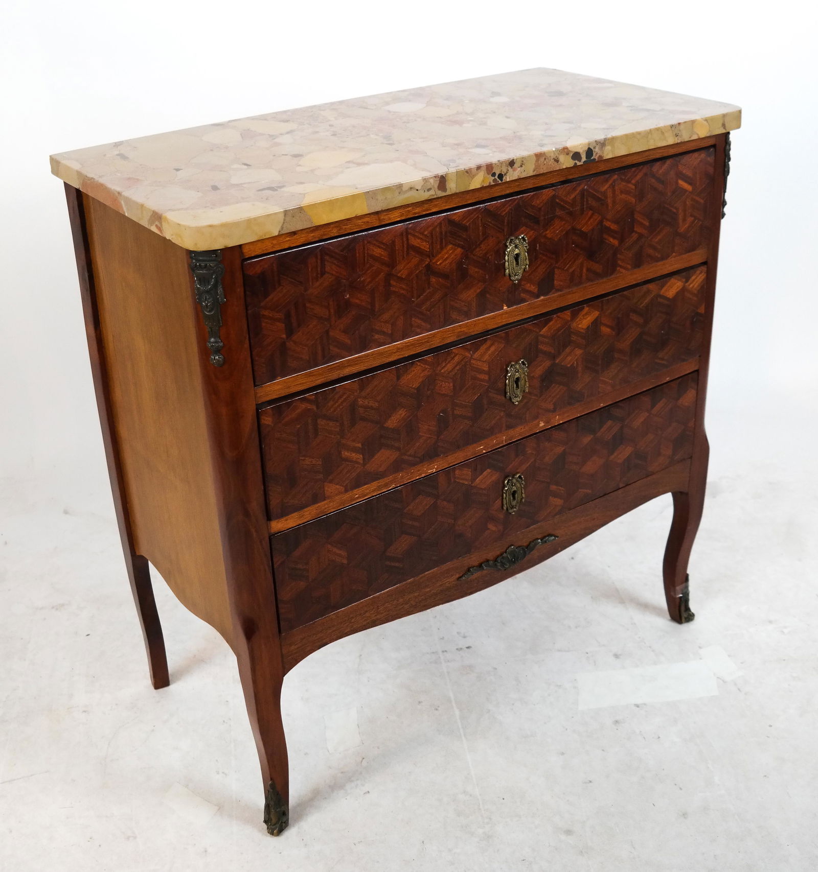 French Chest w/ Breccia Marble Top (1 of 12)
