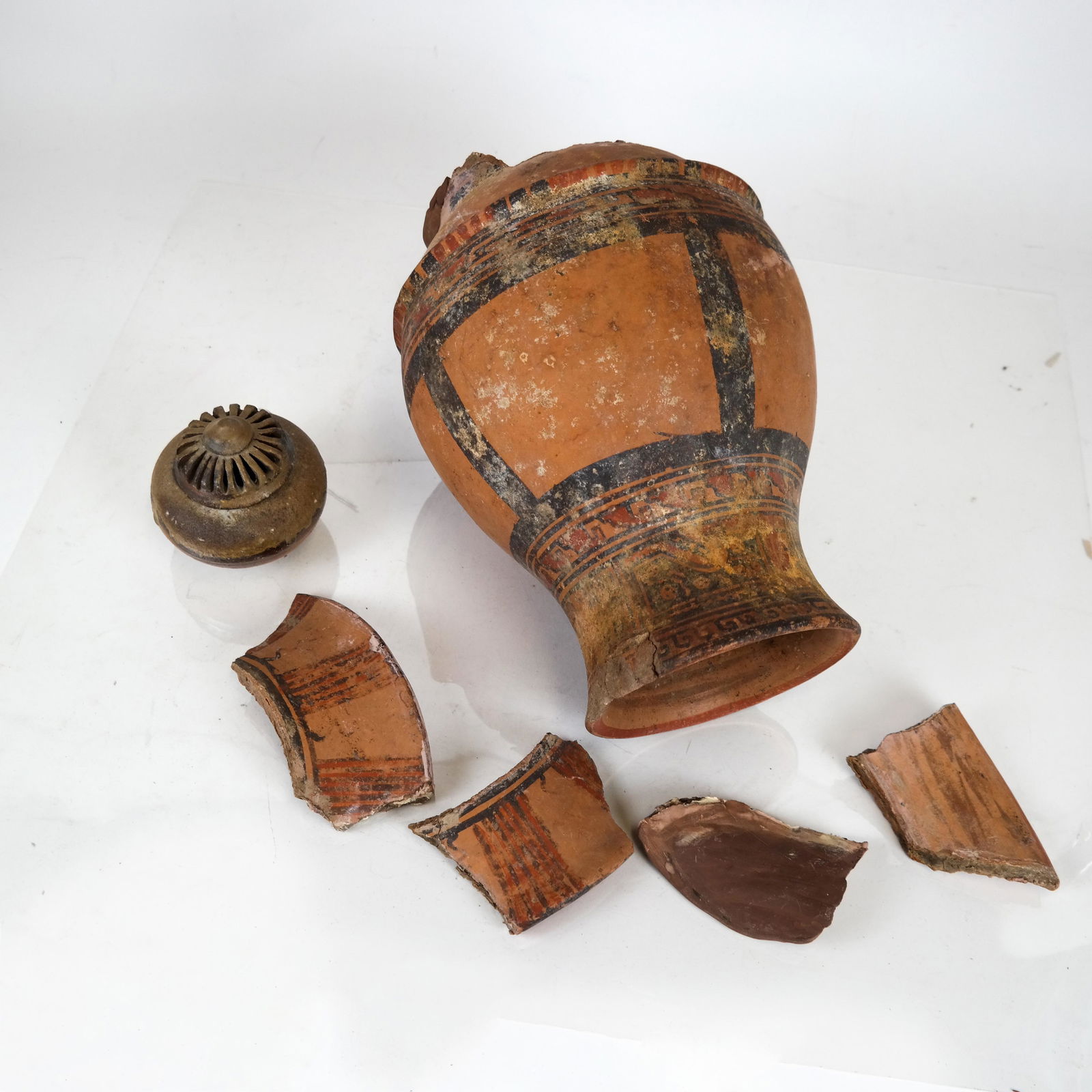 Two Antique-Style Terracotta Pottery Vases (1 of 8)