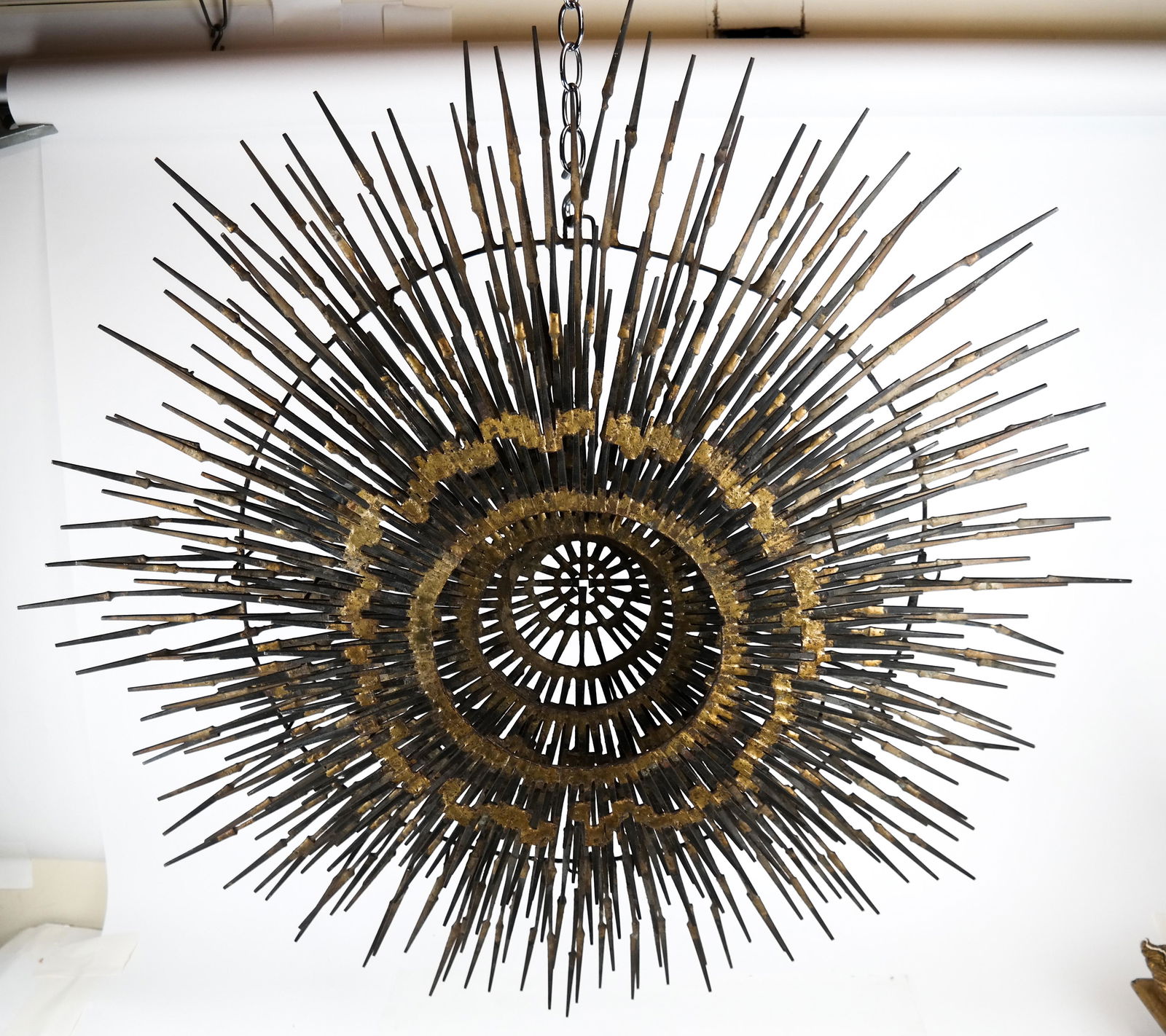 Ron SCHMIDT: Brutalist Sunburst Steel Sculpture (1 of 7)