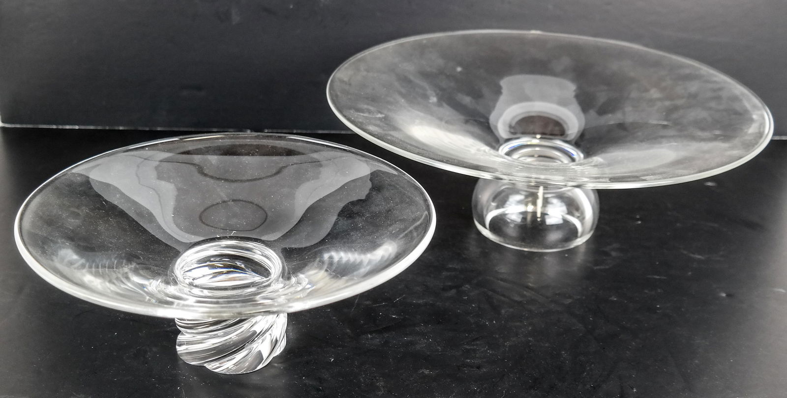 Two Crystal Steuben Tazzas (1 of 7)