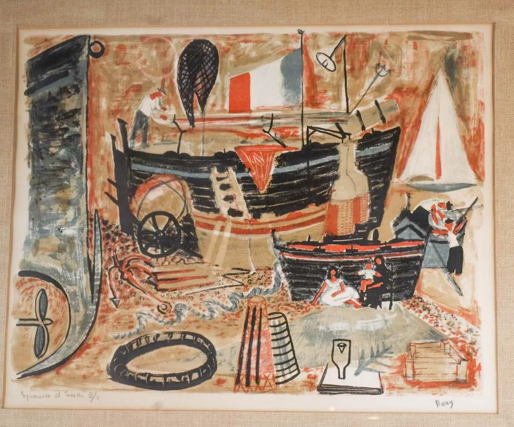 Dany LARTIGUE: "Bateaux" - Lithograph (1 of 7)