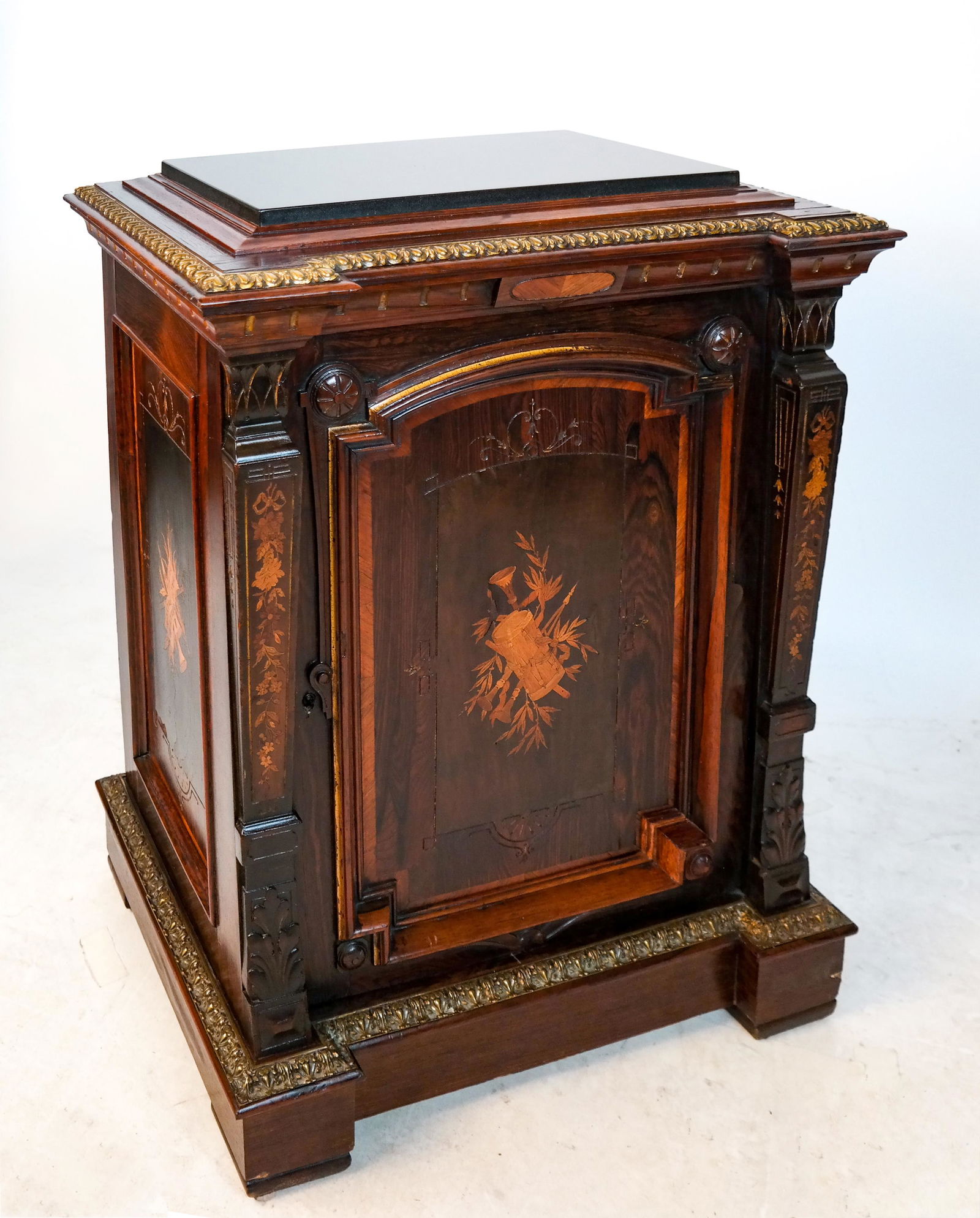 Attributed HERTER BROS. Marble Inset Cabinet (1 of 8)
