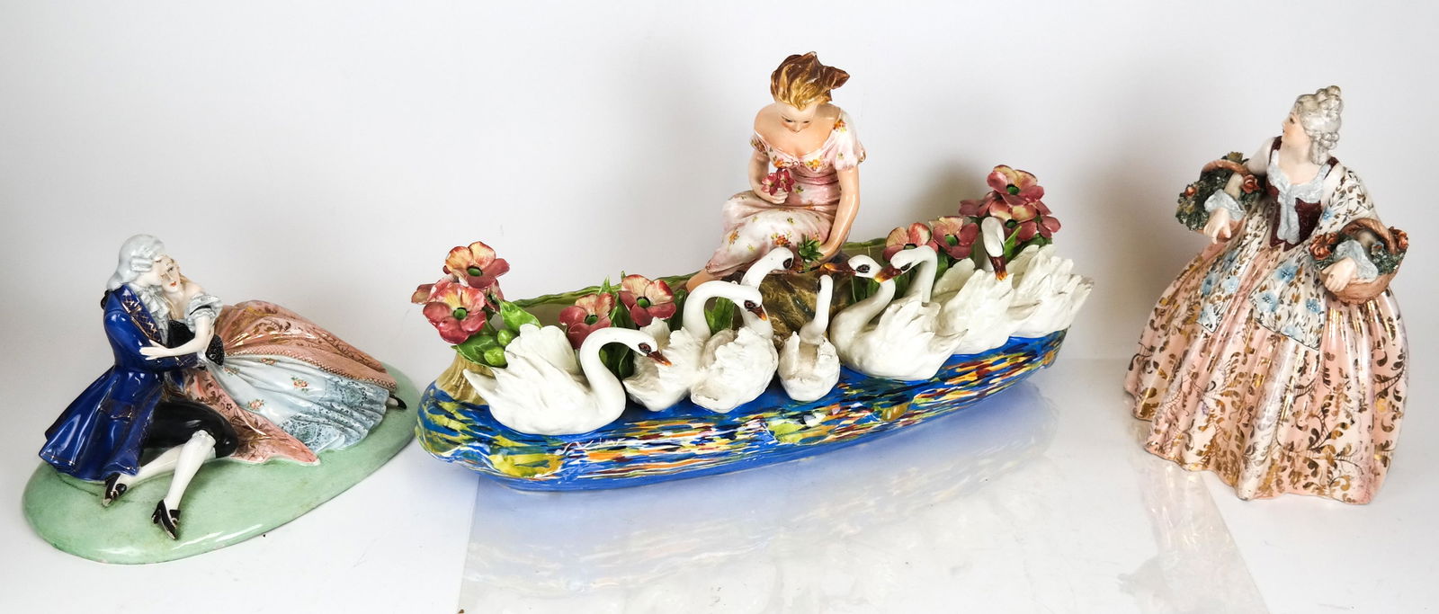 3 Italian Majolica Porcelain Figural Groups (1 of 16)