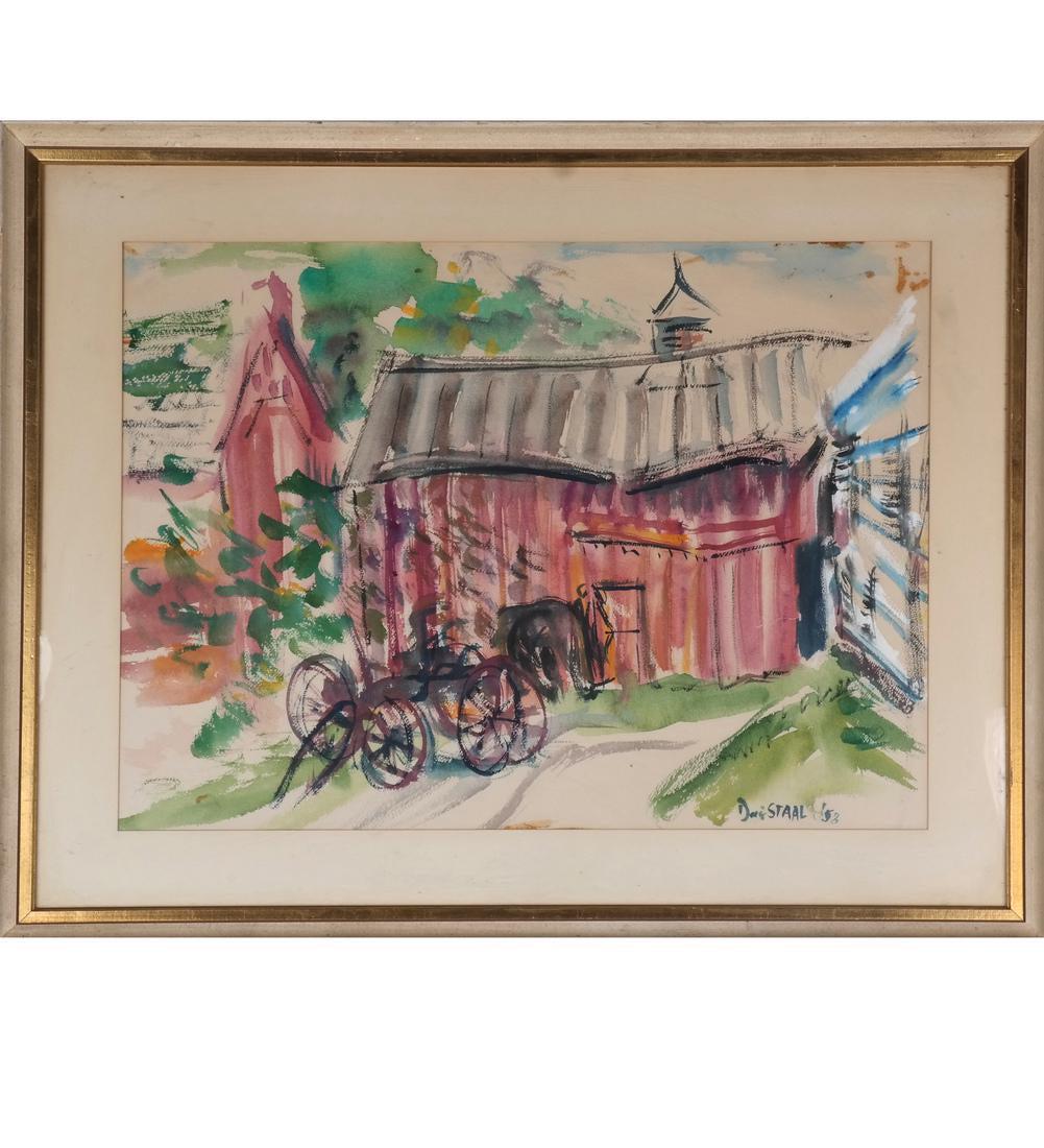 D. STAAL: Horse & Wagon - Watercolor (1 of 6)