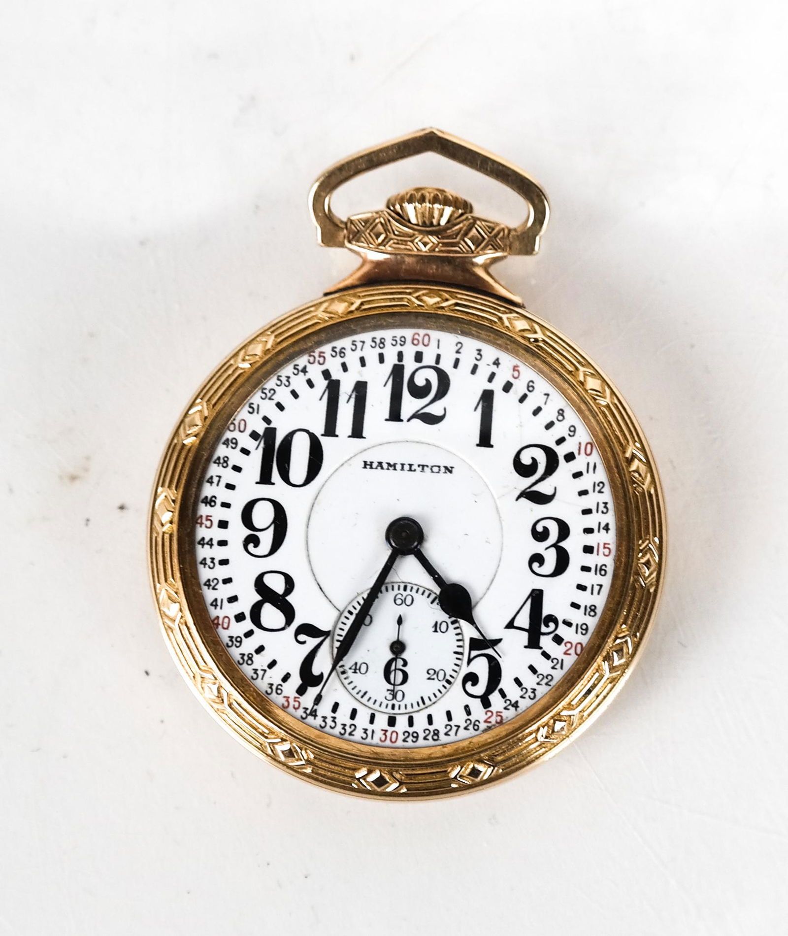Hamilton Railroad Pocket Watch, Gold-Filled 23- J (1 of 7)