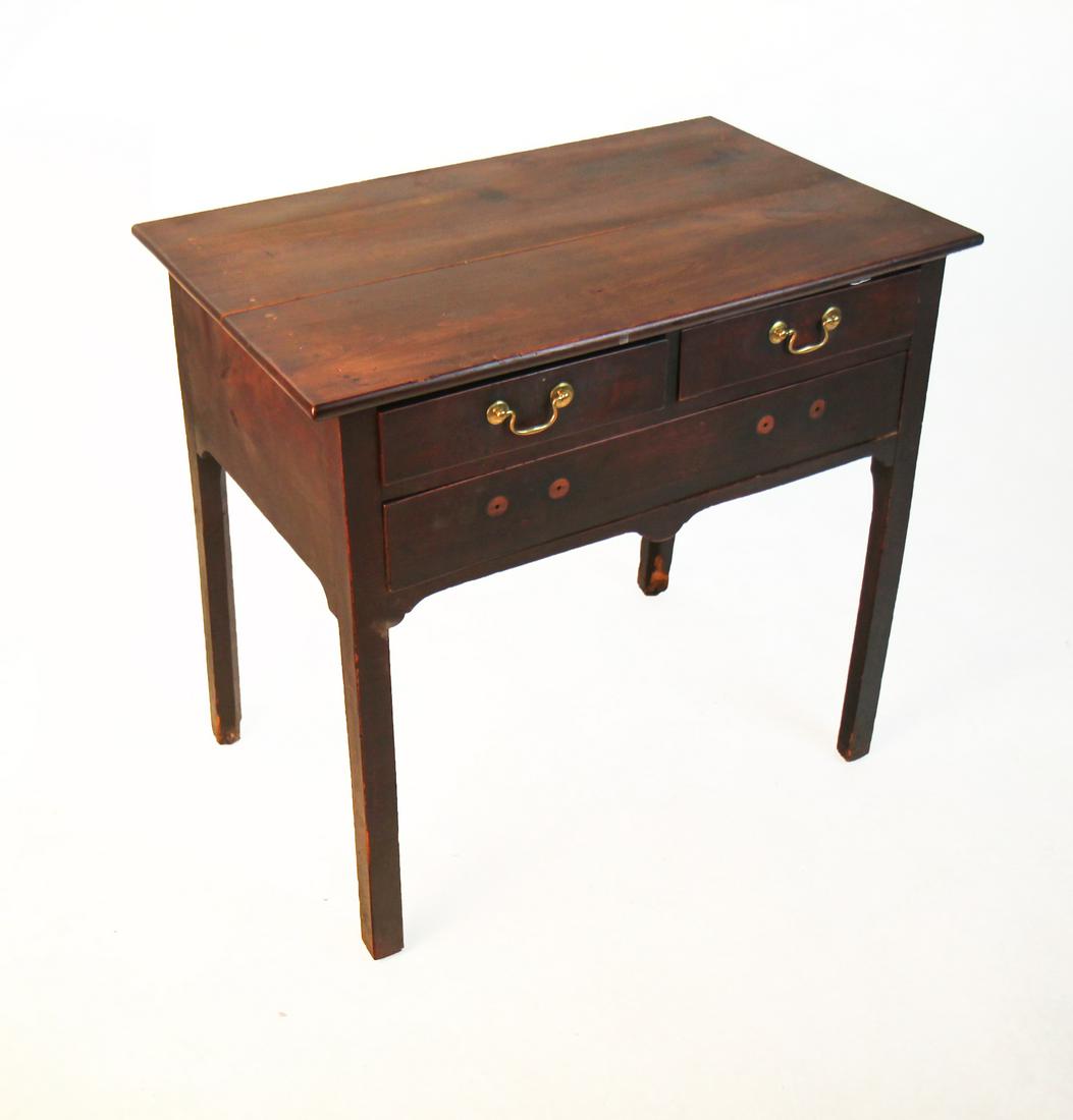 Stained Pine 3-Drawer Side Table (1 of 6)