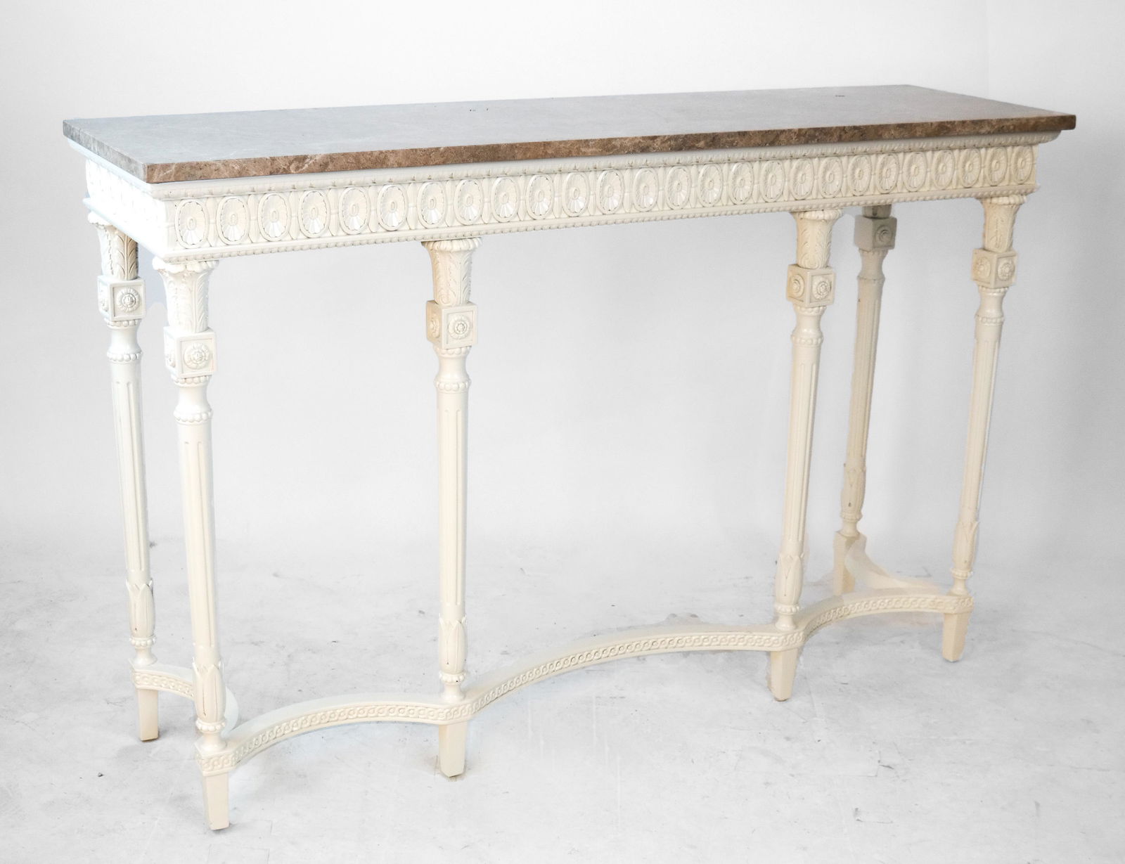 French Painted Marble Top Console (1 of 10)