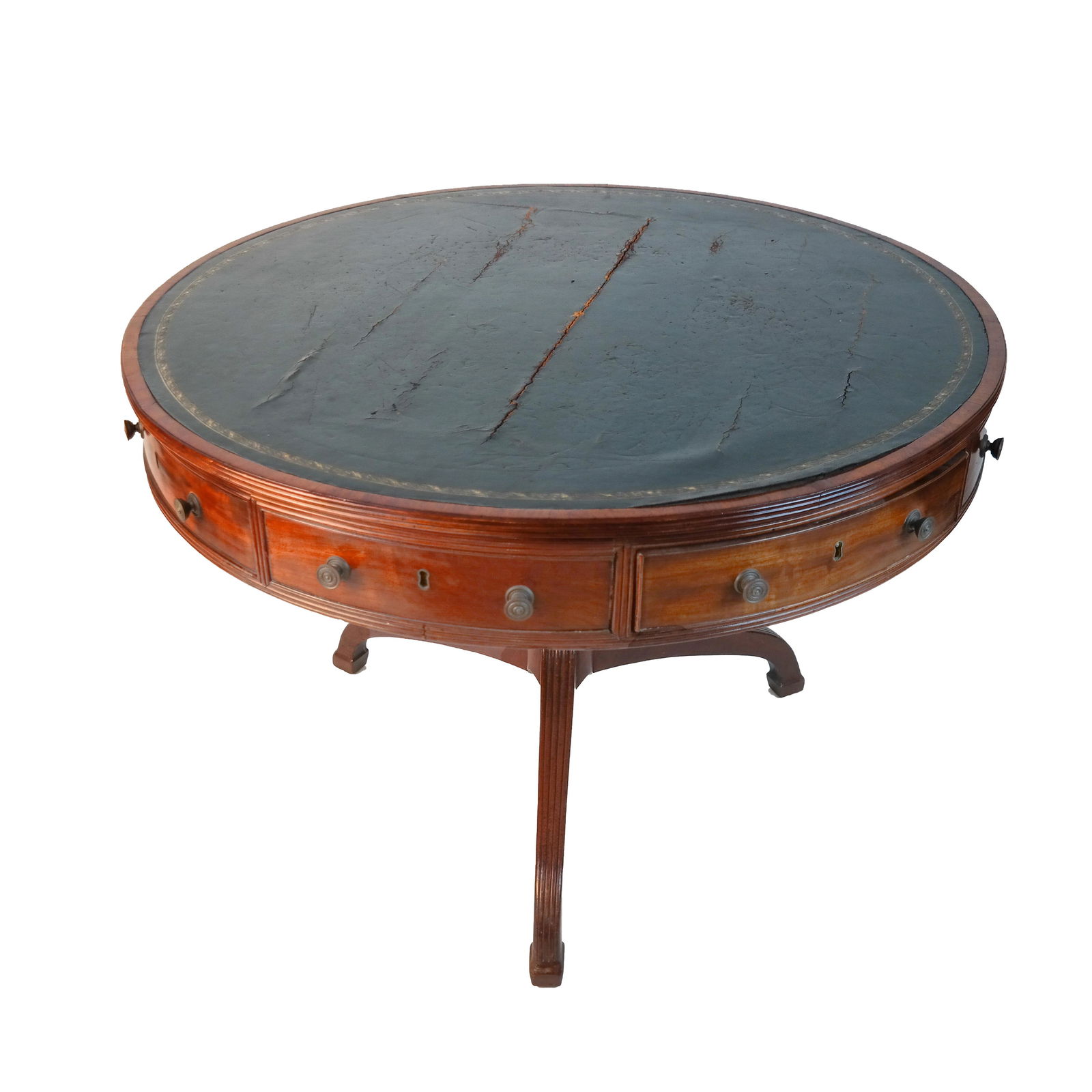 Regency 19th C. Mahogany Library Drum Table (1 of 12)