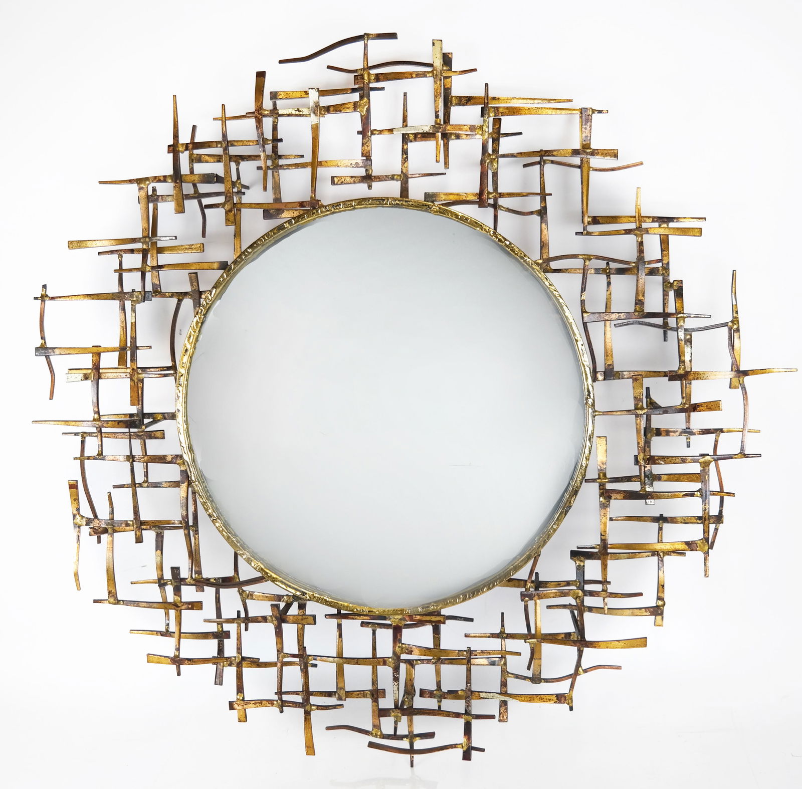 Copper Wall Mirror in Manner of Curtis Jere (1 of 5)