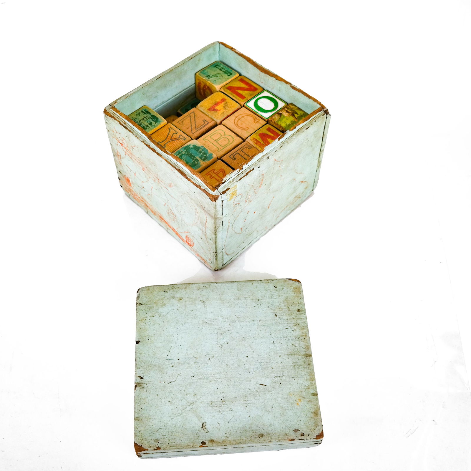 Toys: Children's Blocks and Box (1 of 5)