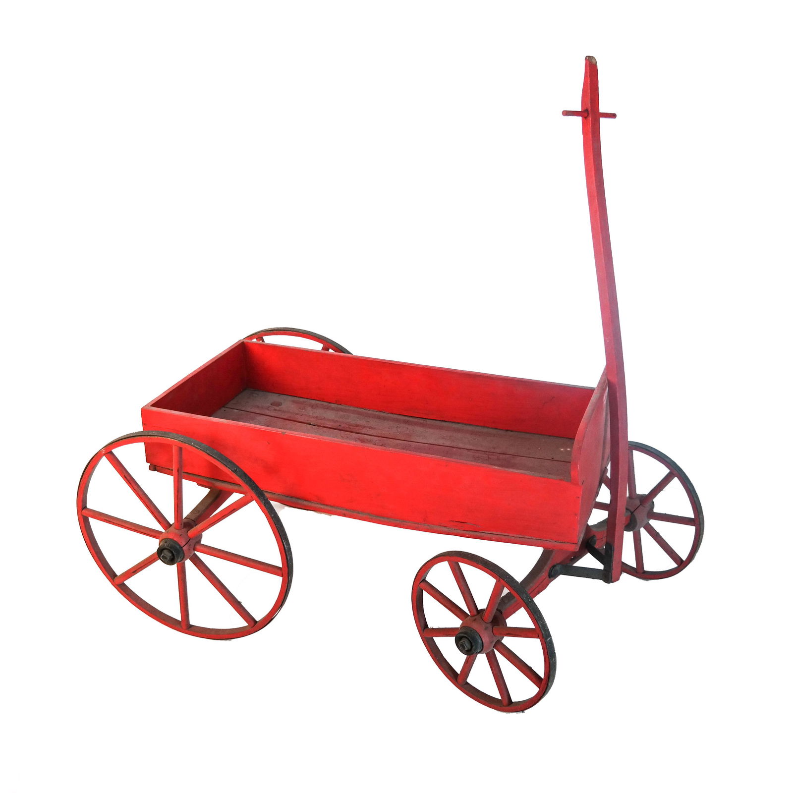 Child's Vintage Wooden Red Wagon (1 of 6)