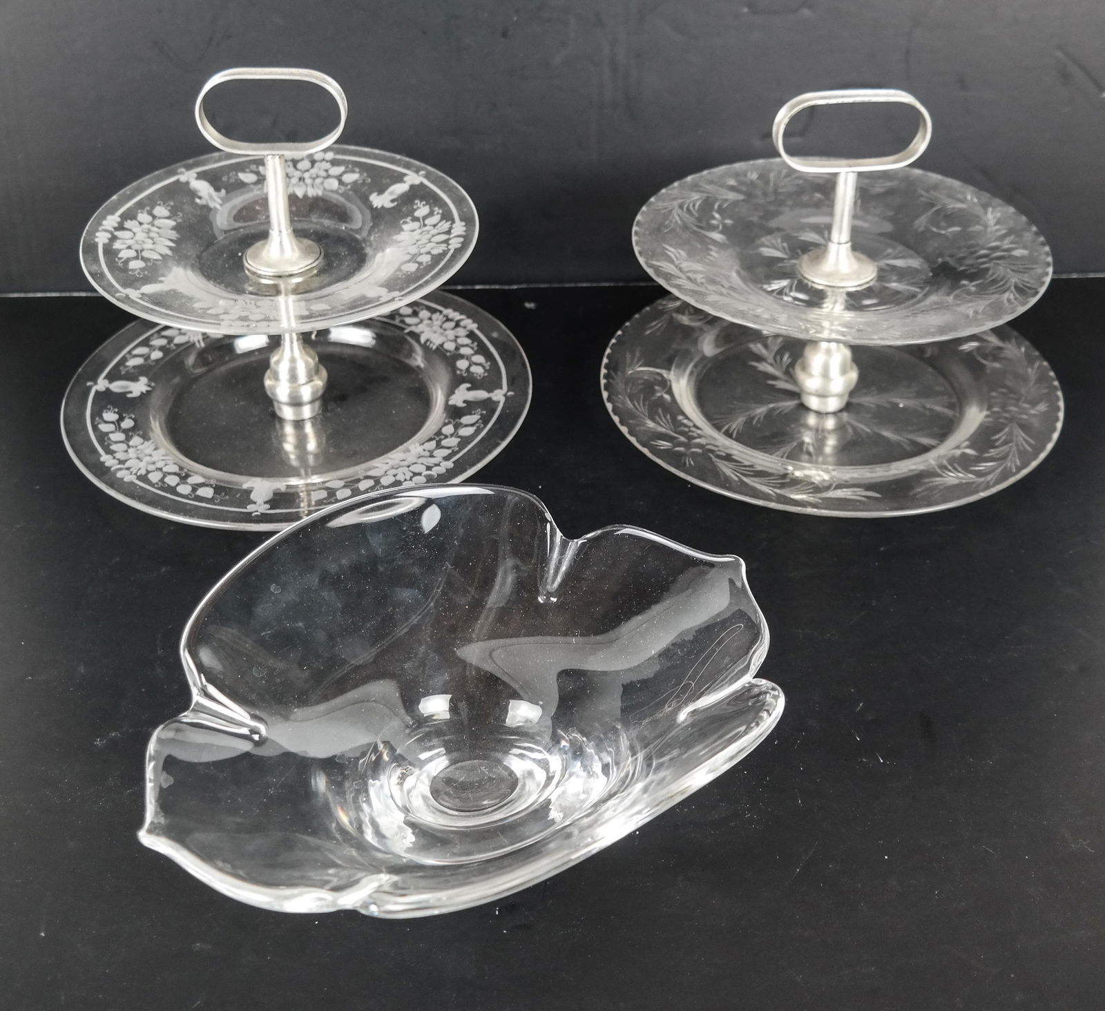 2 Crystal Tazzas, Steuben Bowl (1 of 11)