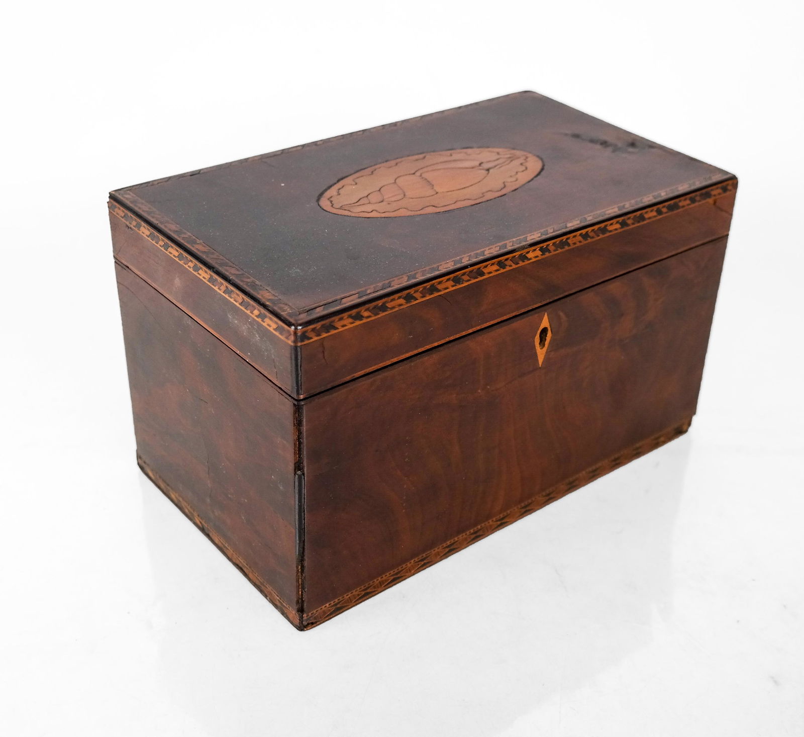 19th C. Inlaid Tea Caddy (1 of 7)