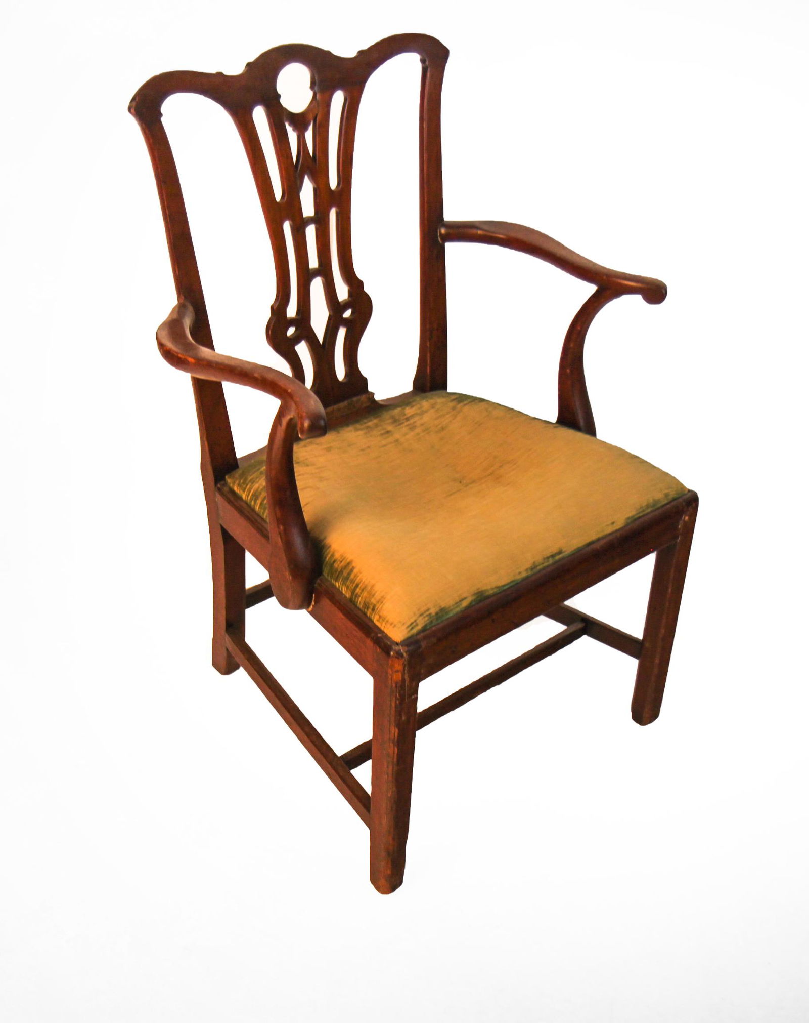 American Chippendale Mahogany Arm Chair (1 of 8)