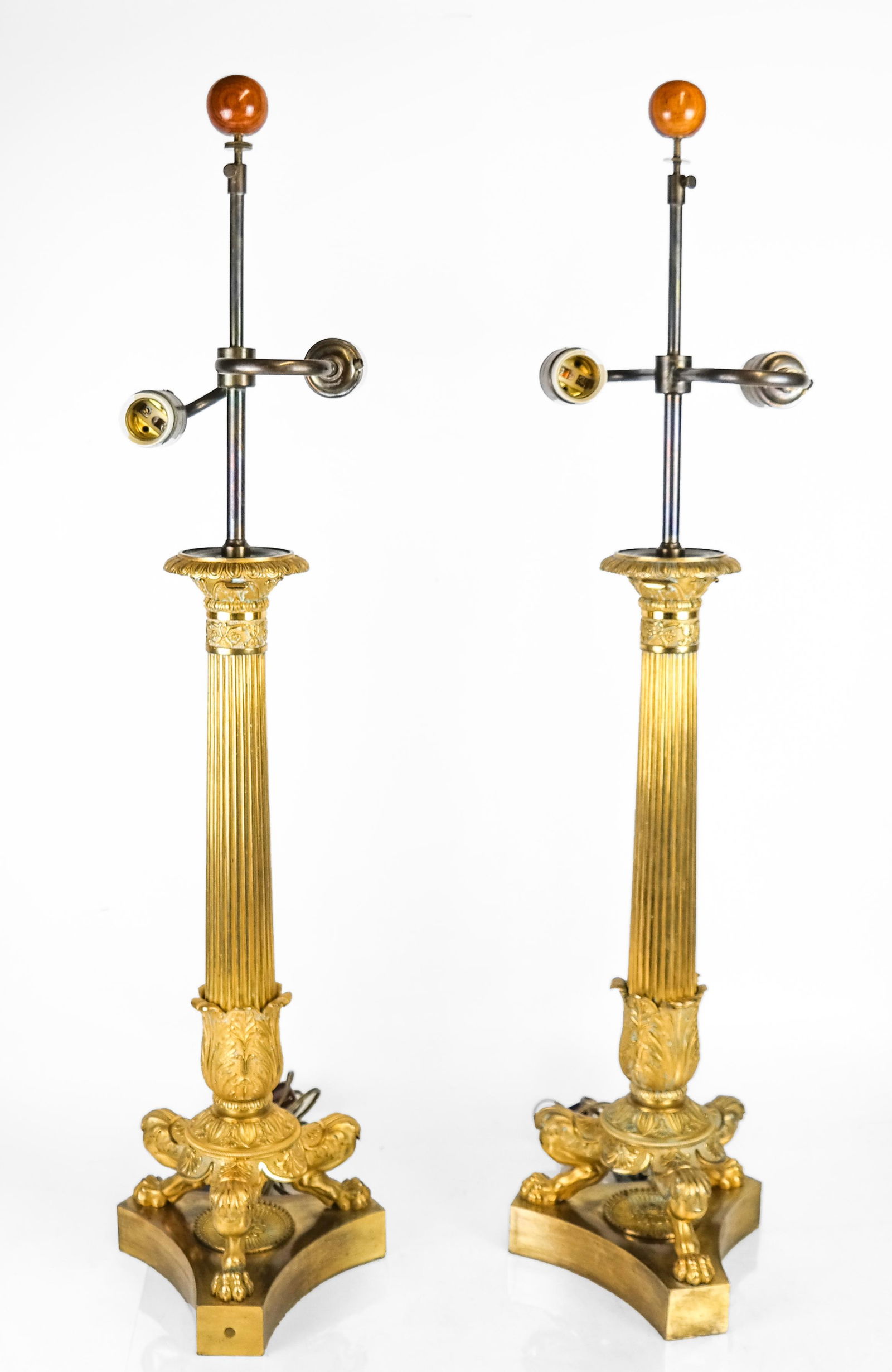 Pair Charles X French Gilt Bronze Lamps (1 of 8)