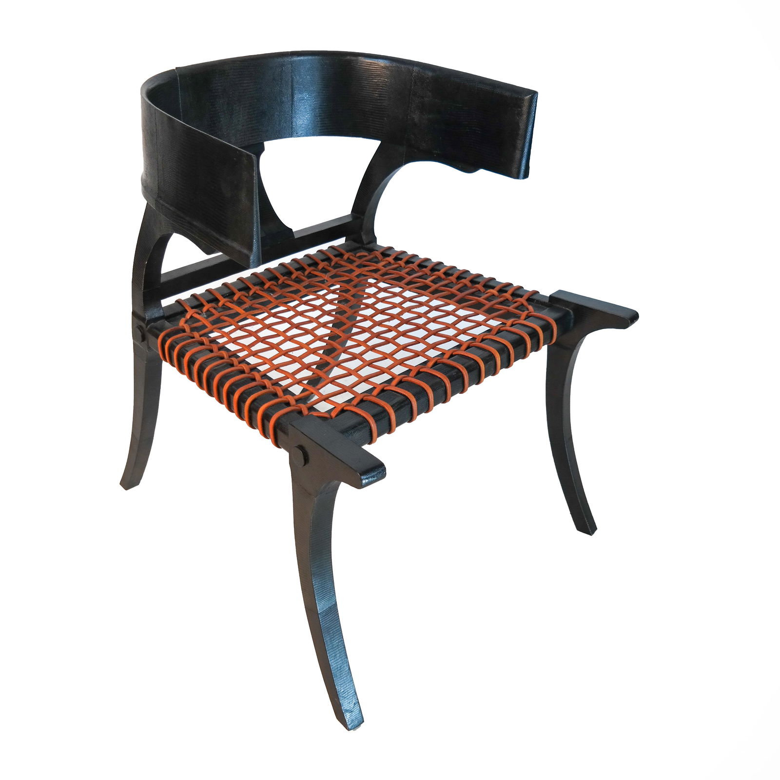 Contemporary  Klismos-Style Black Lizard Chair (1 of 6)
