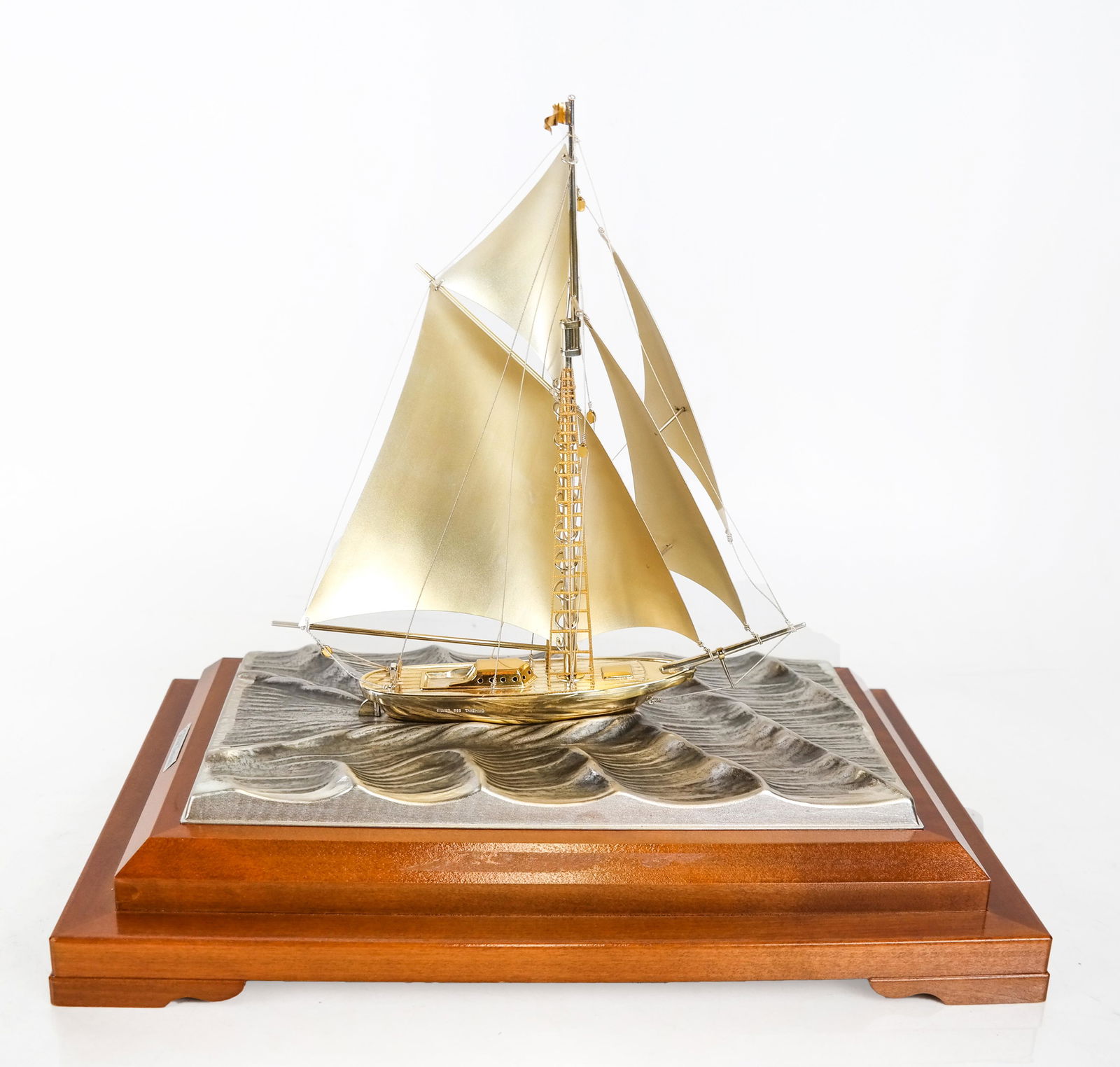 Sterling Silver 985 Japanese Yacht Sailboat Takehiko Made In Japan