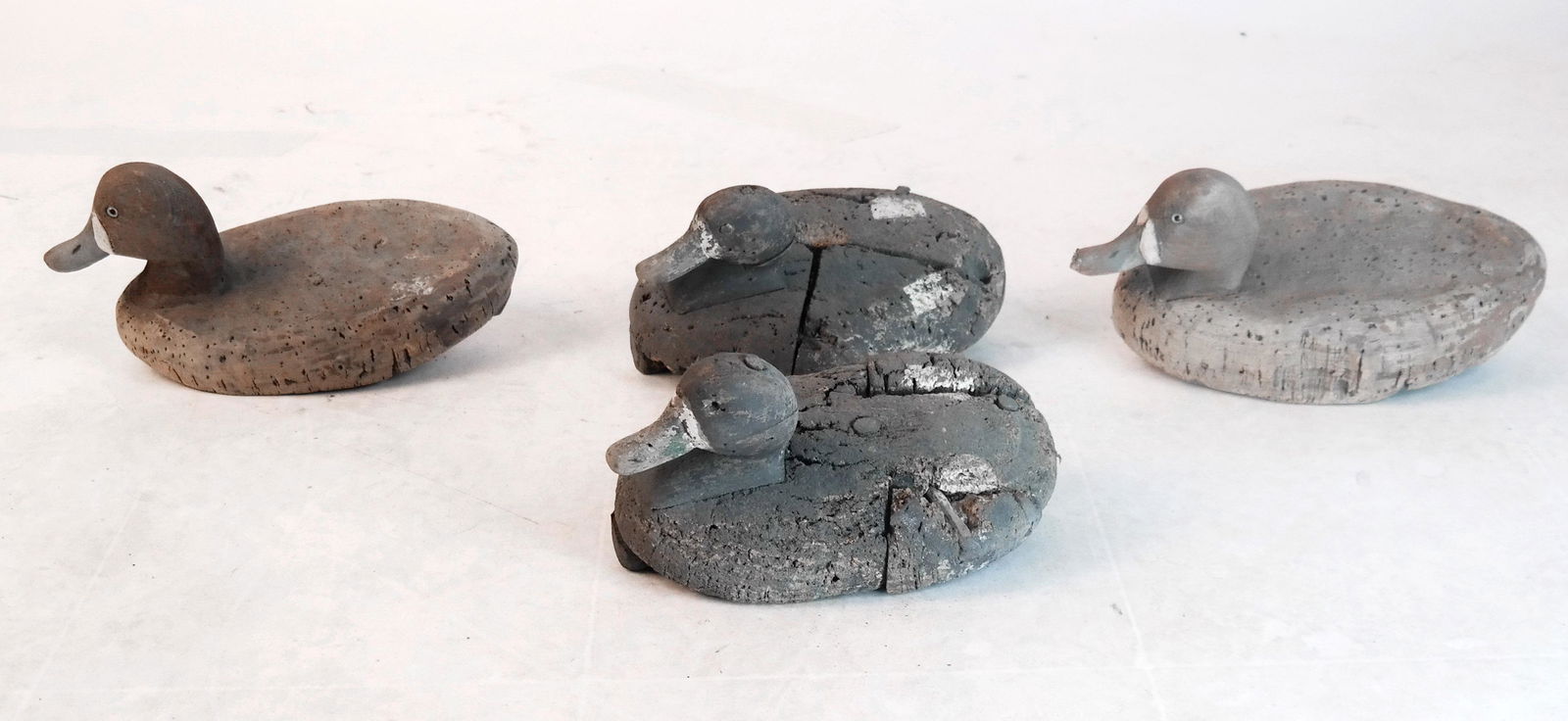 Lot of 4 Broadbill Cork Decoys (1 of 4)