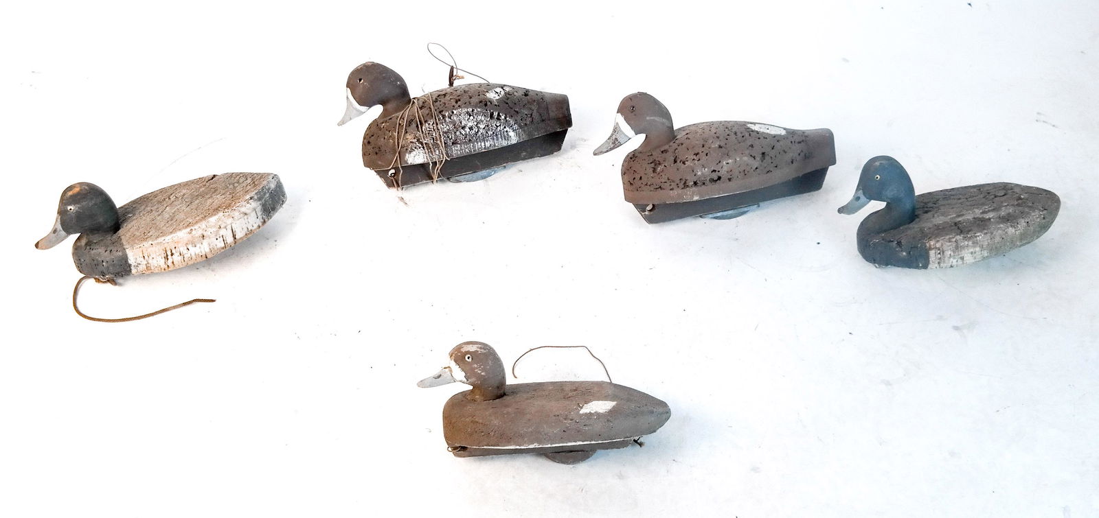Lot of 5 Broadbill Cork Decoys (1 of 7)