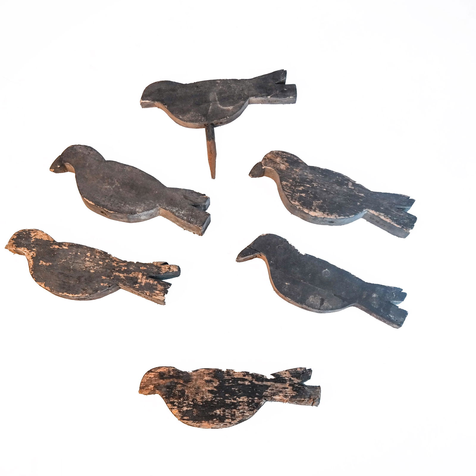 Lot of 6 Black Crow Decoys (1 of 5)