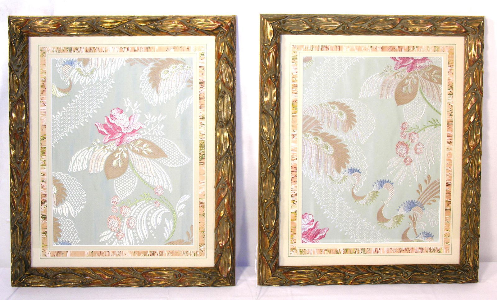 Two Framed Scalamandre Archival Silk Lampas (1 of 5)