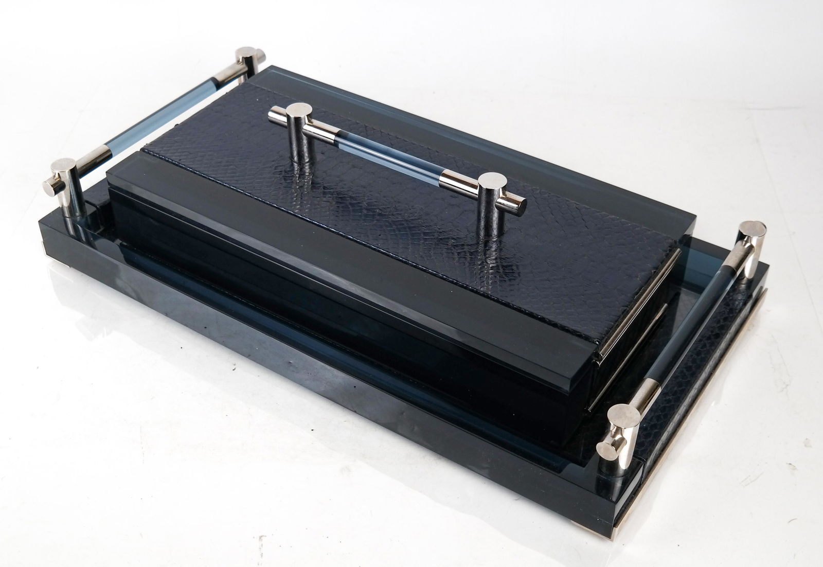 Silia Italy Python & Lucite Box (1 of 8)