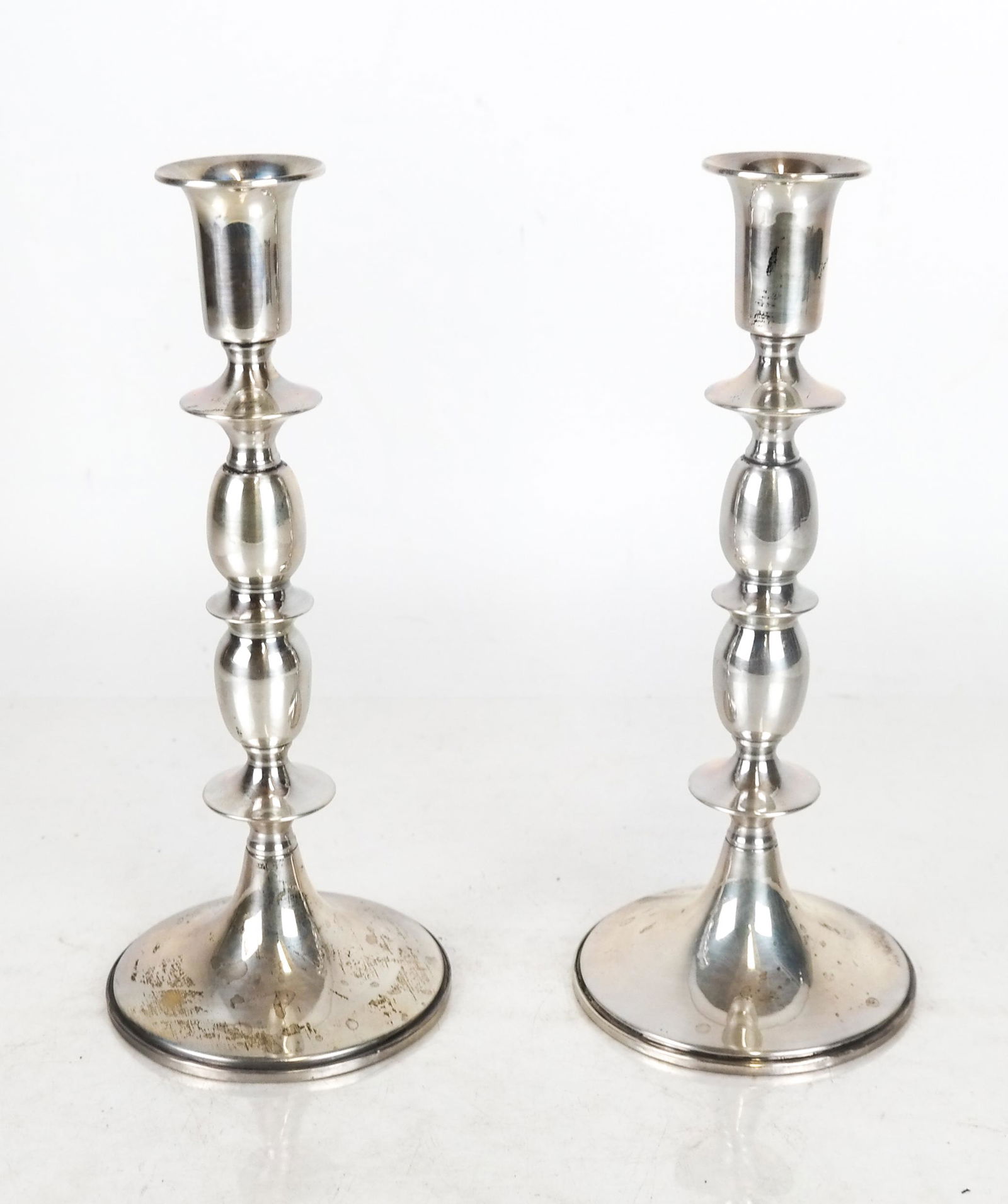 Pair Sterling Silver Candlesticks (1 of 7)