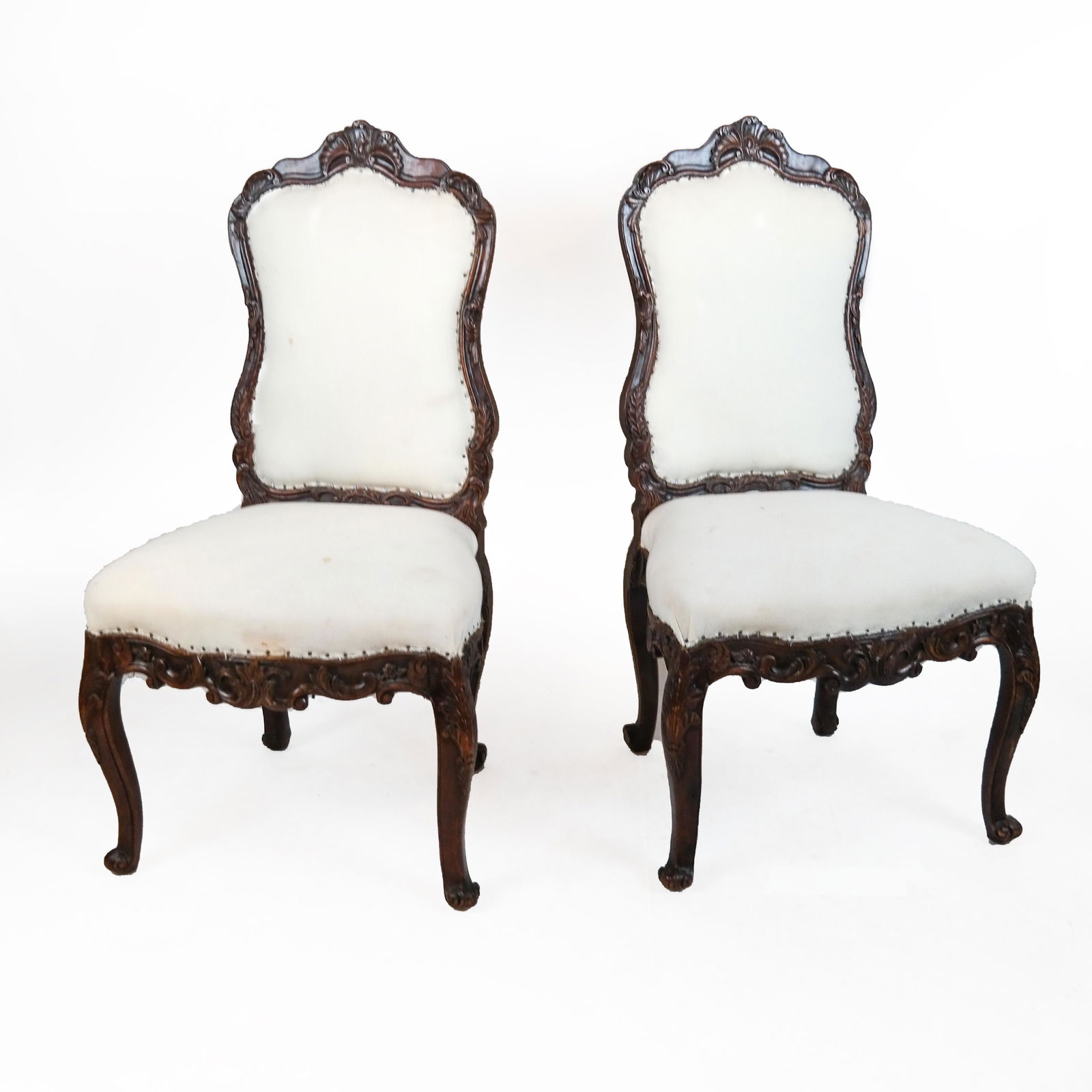 Pair 18th Century Antique French Side Chairs (1 of 9)