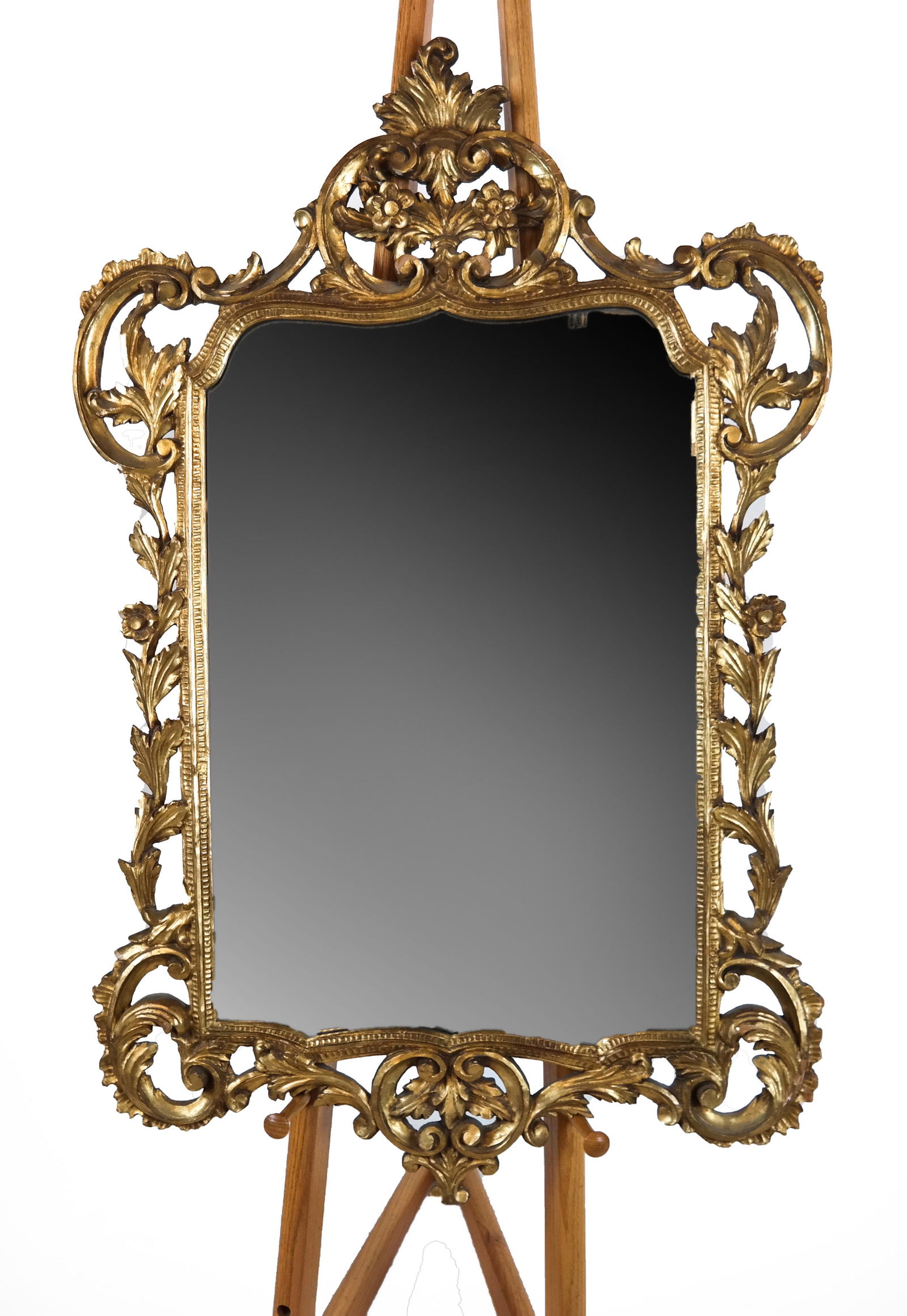 Gilt Wood Floral and Leaf Carved Mirror (1 of 6)