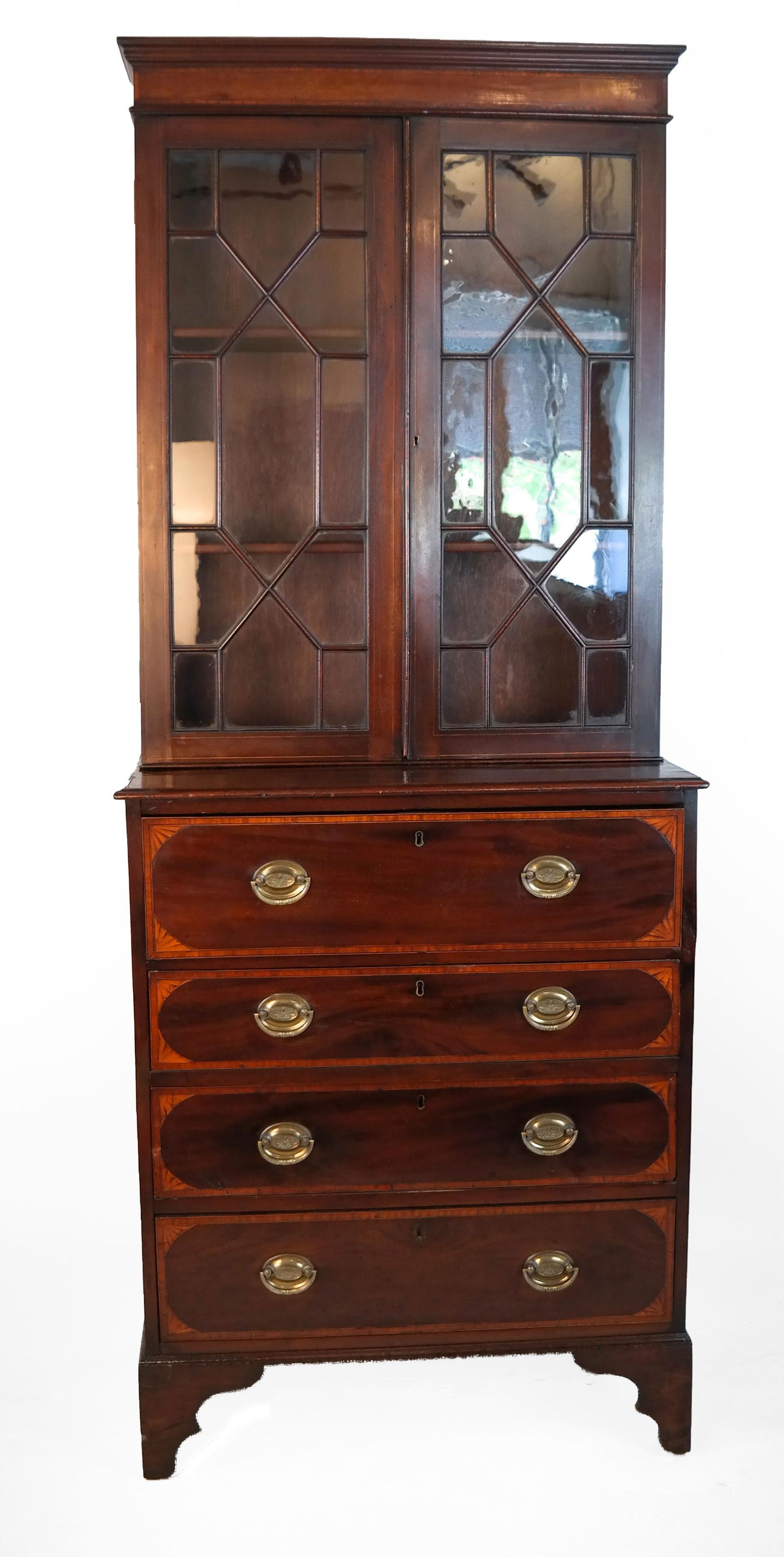 Antique Mahogany Butler's Secretary Bookcase (1 of 12)